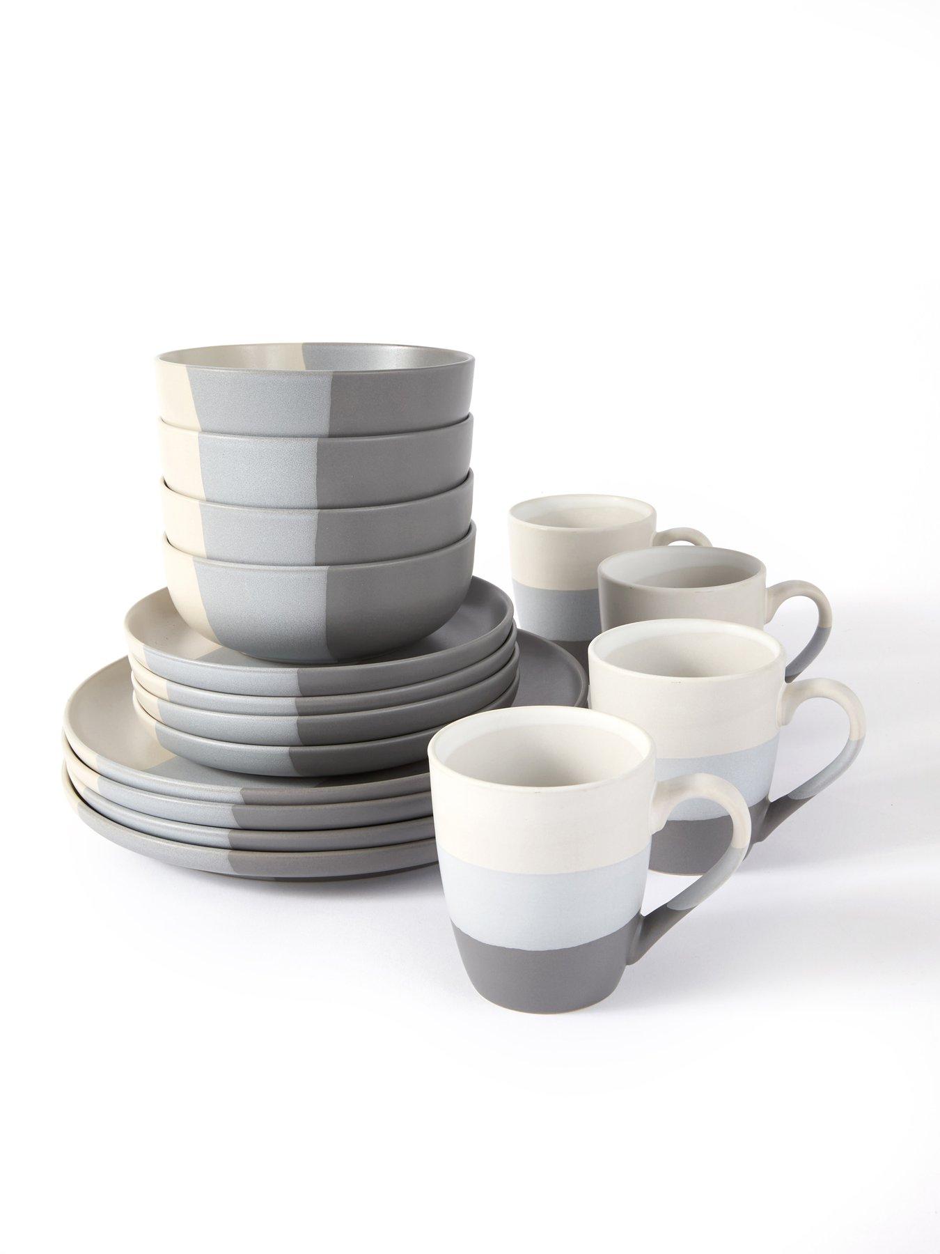 Image 3 of 5 of WATERSIDE 16pc 3tone Dipped Grey
