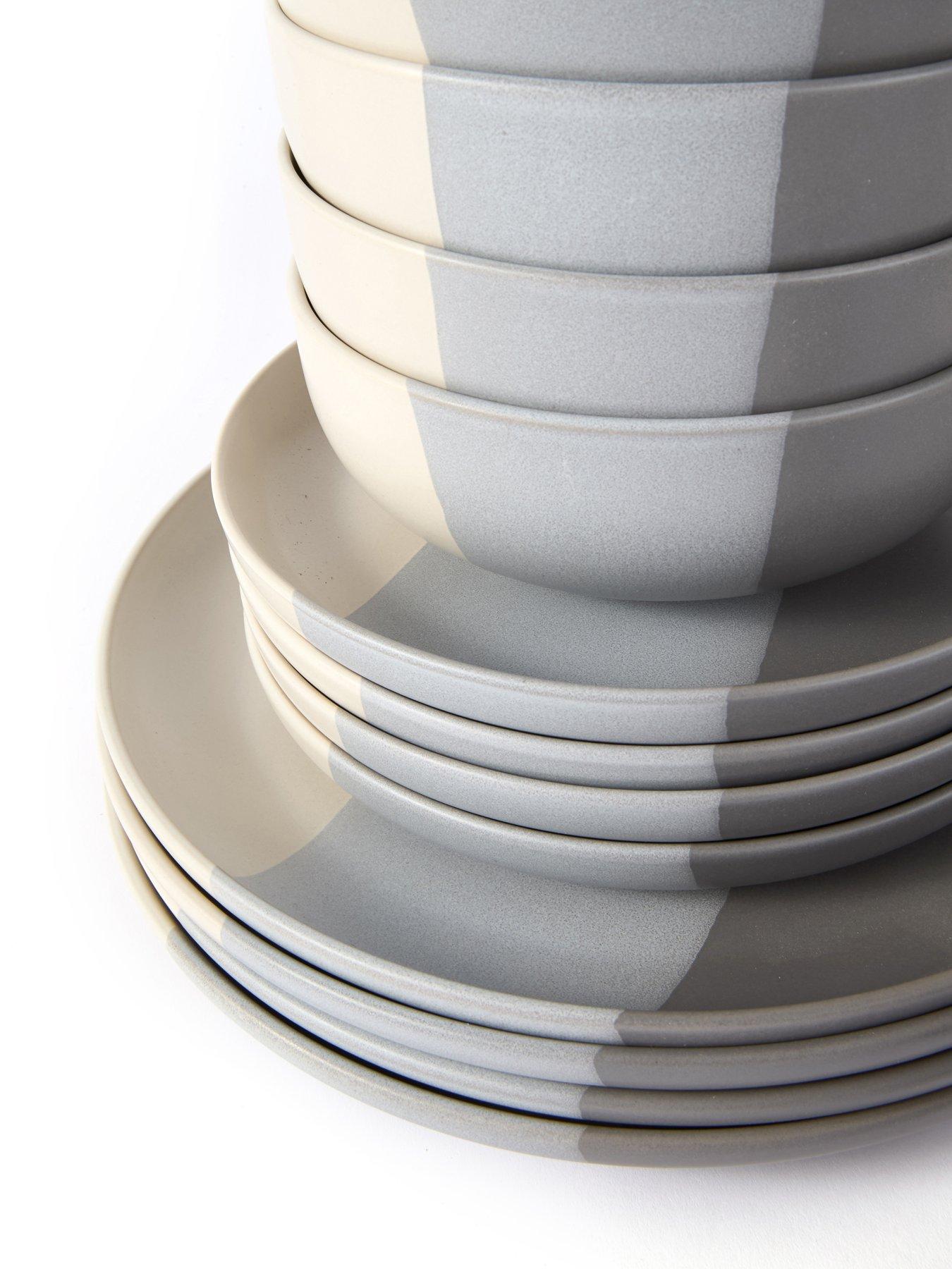 Image 4 of 5 of WATERSIDE 16pc 3tone Dipped Grey