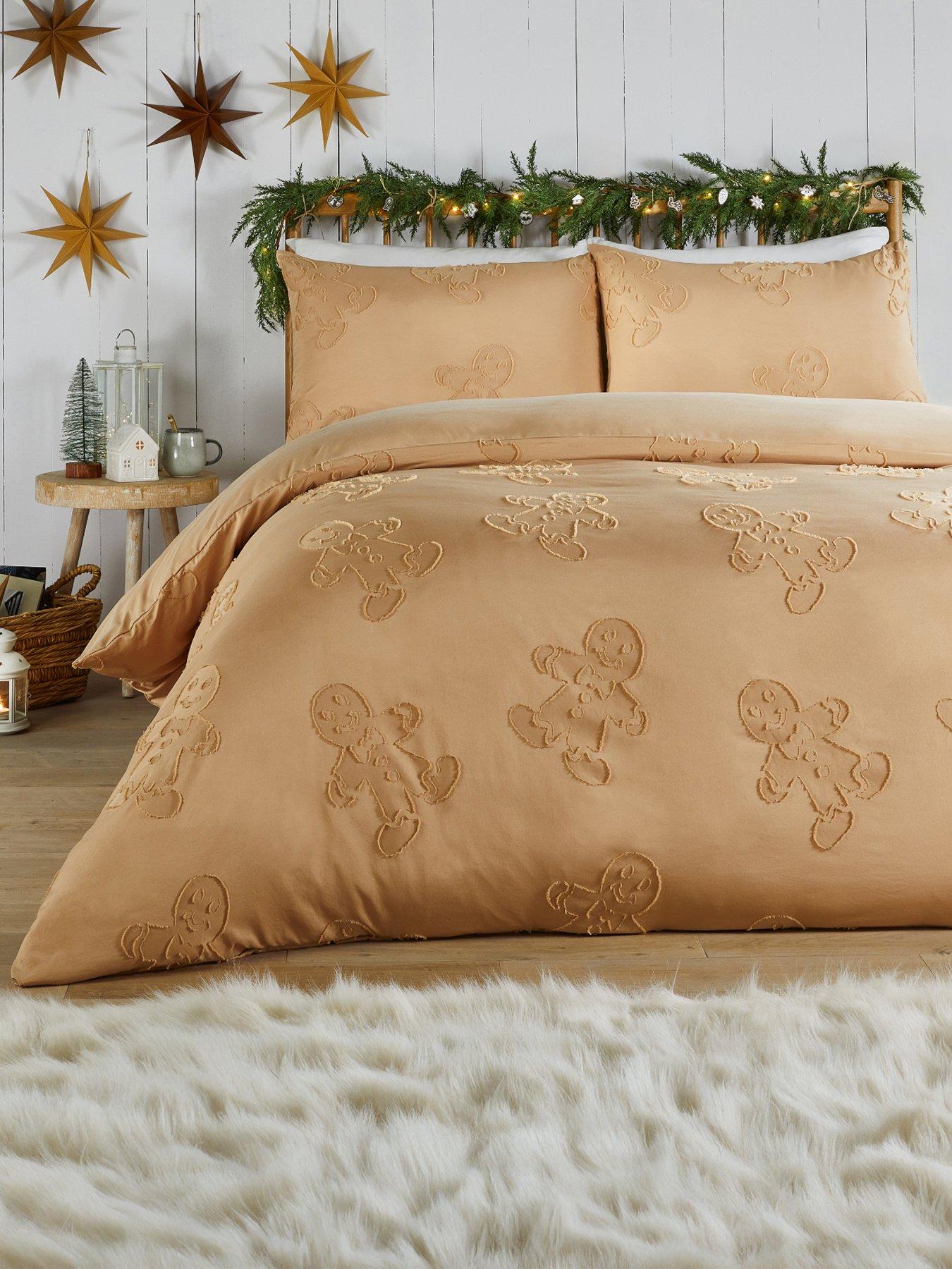 undefined Gingerbread Tufted Christmas Duvet Set Ginger