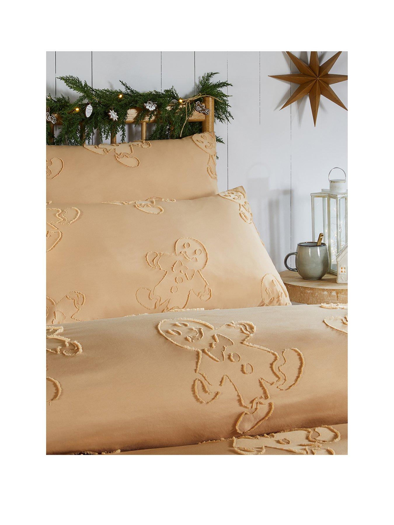 Image 2 of 3 of Duvet Day Gingerbread Tufted Christmas Duvet Set Ginger
