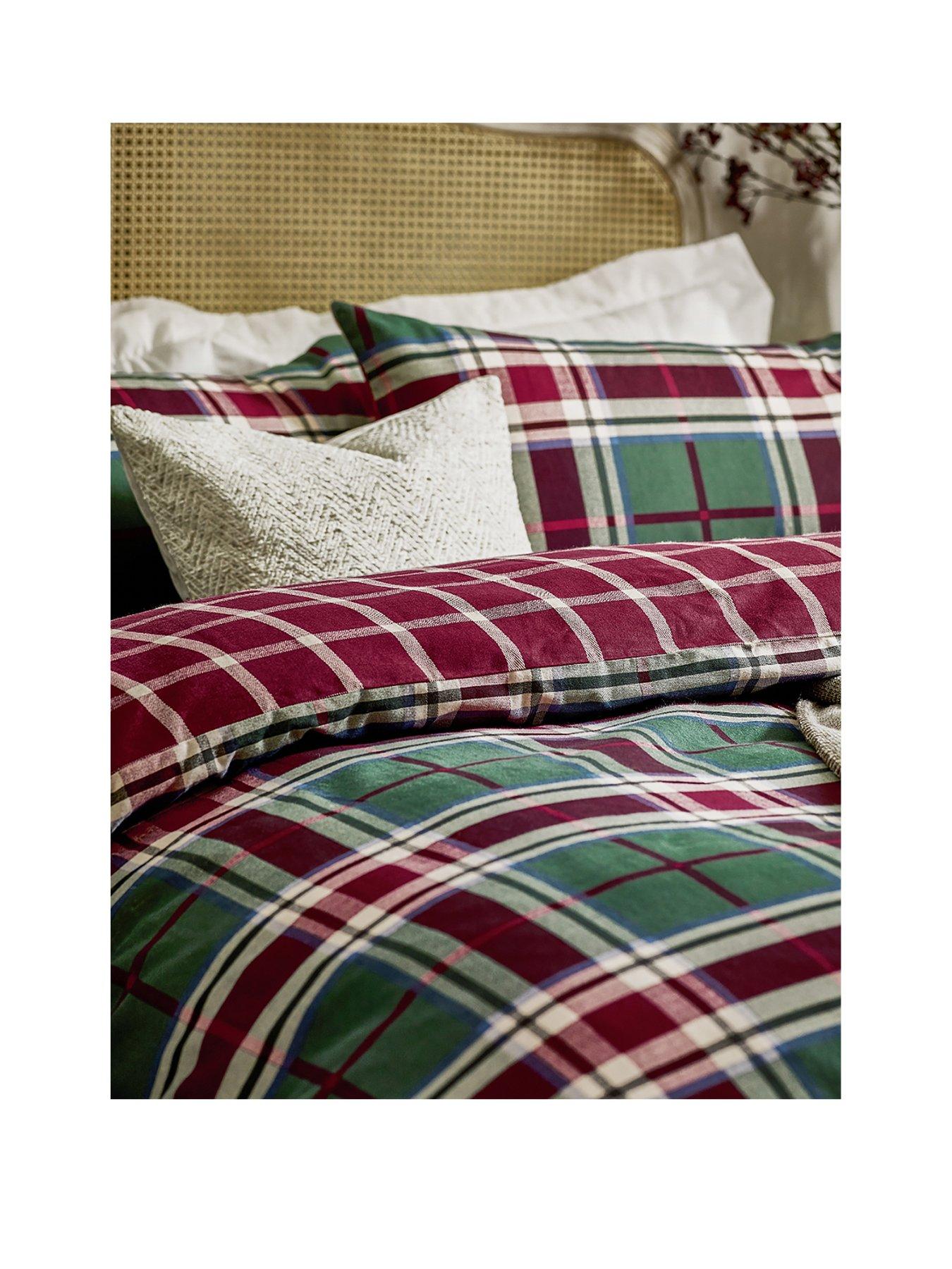  image of wylder-braemar-check-duvet-set-berrypine