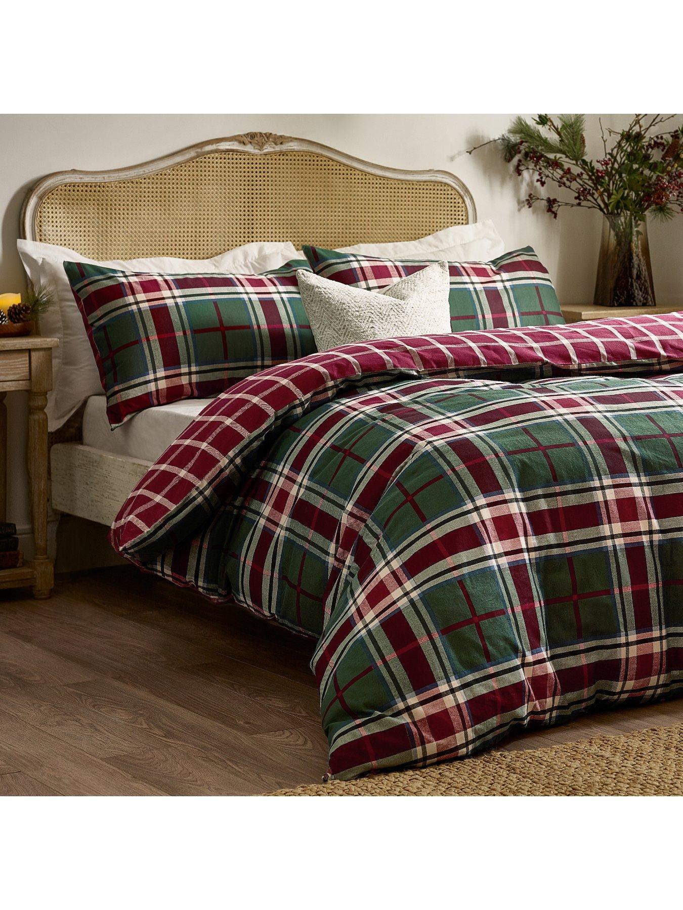  image of wylder-braemar-check-duvet-set-berrypine