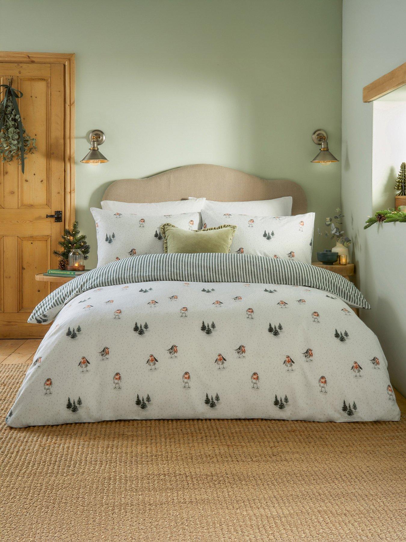 undefined Robins Return Double Duvet Set Cream/pine