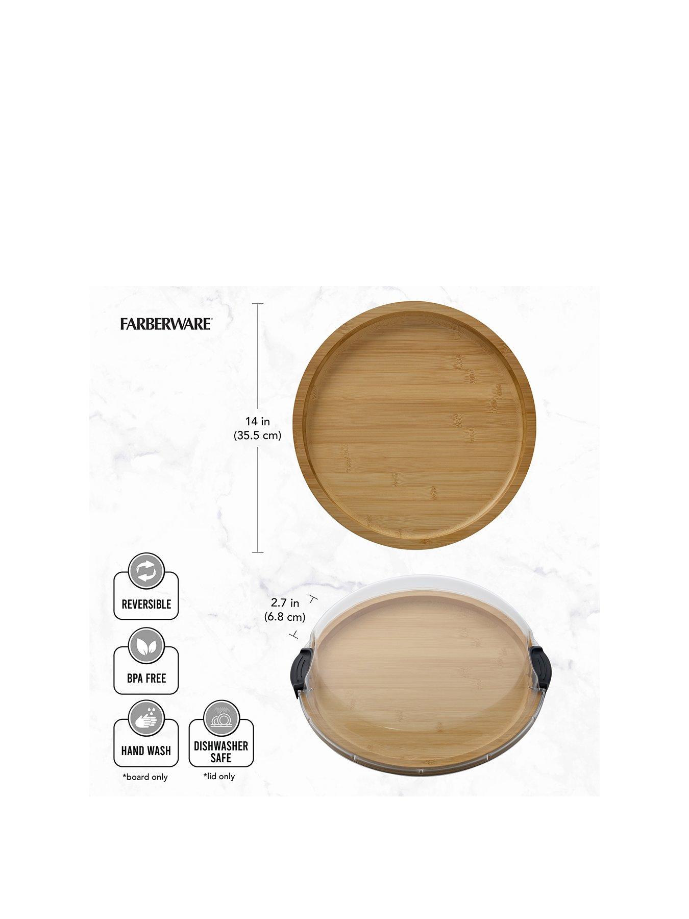  image of faberware-round-build-a-board-bamboo-snack-serving-board-with-locking-lid-355cm