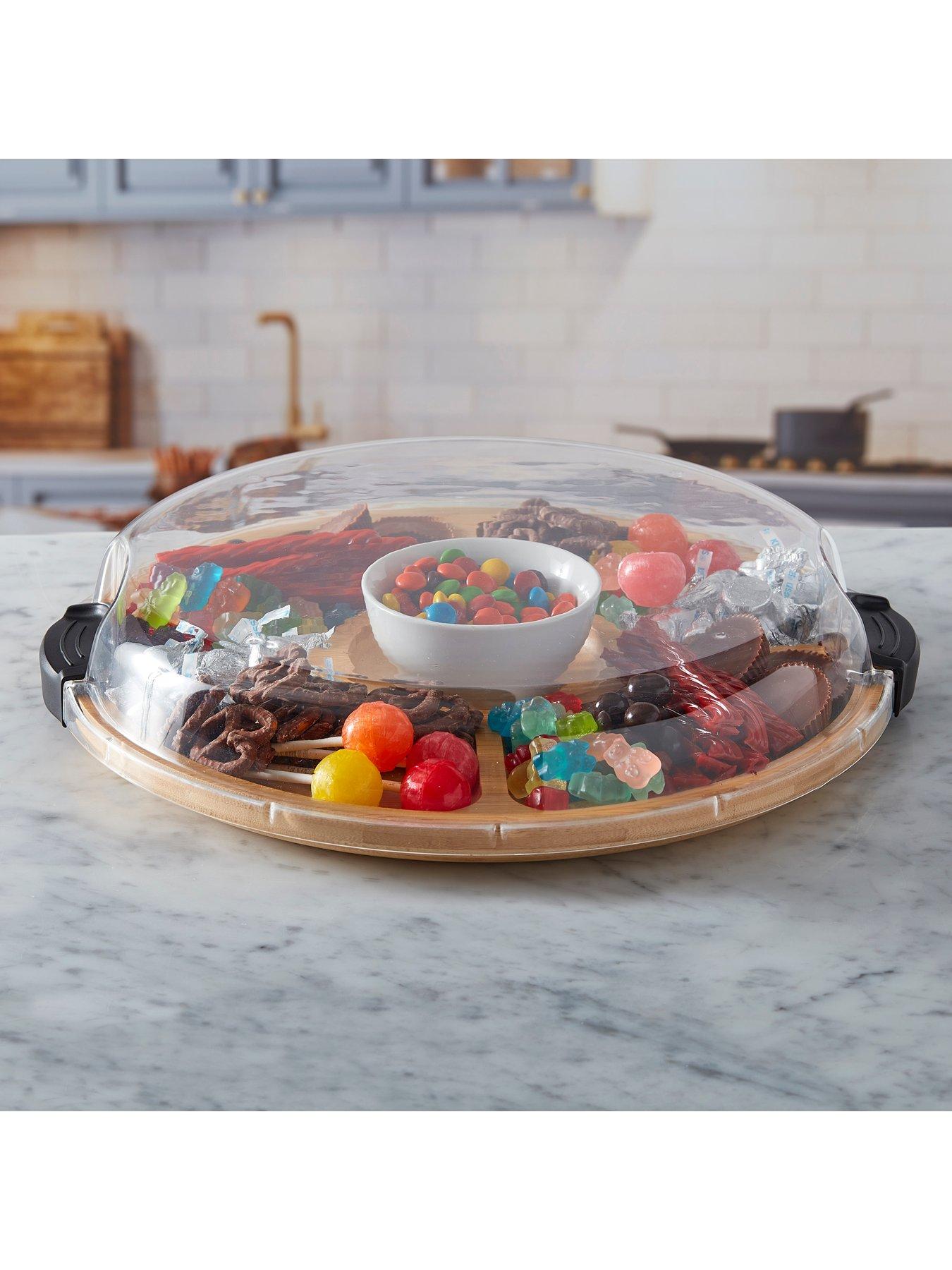 Image 7 of 7 of Faberware Round Build-a-Board Bamboo Snack Serving Board with 5 Dividers and Locking Lid, 35.5cm