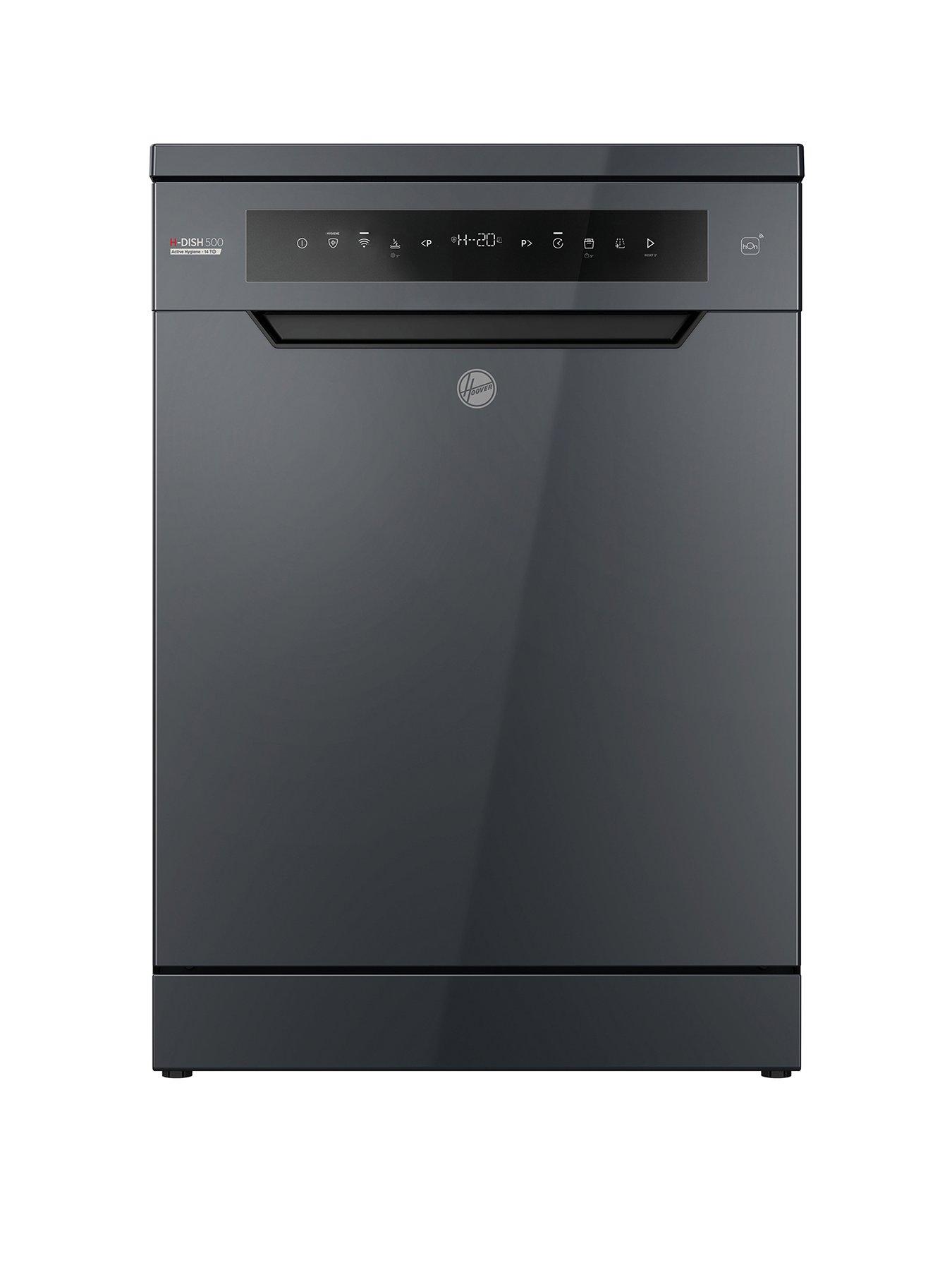 Hoover HF 4B7F0A-80 - Full Size Dishwasher, 14-Place Settings, B Rated - H-Dish 500 - Graphite