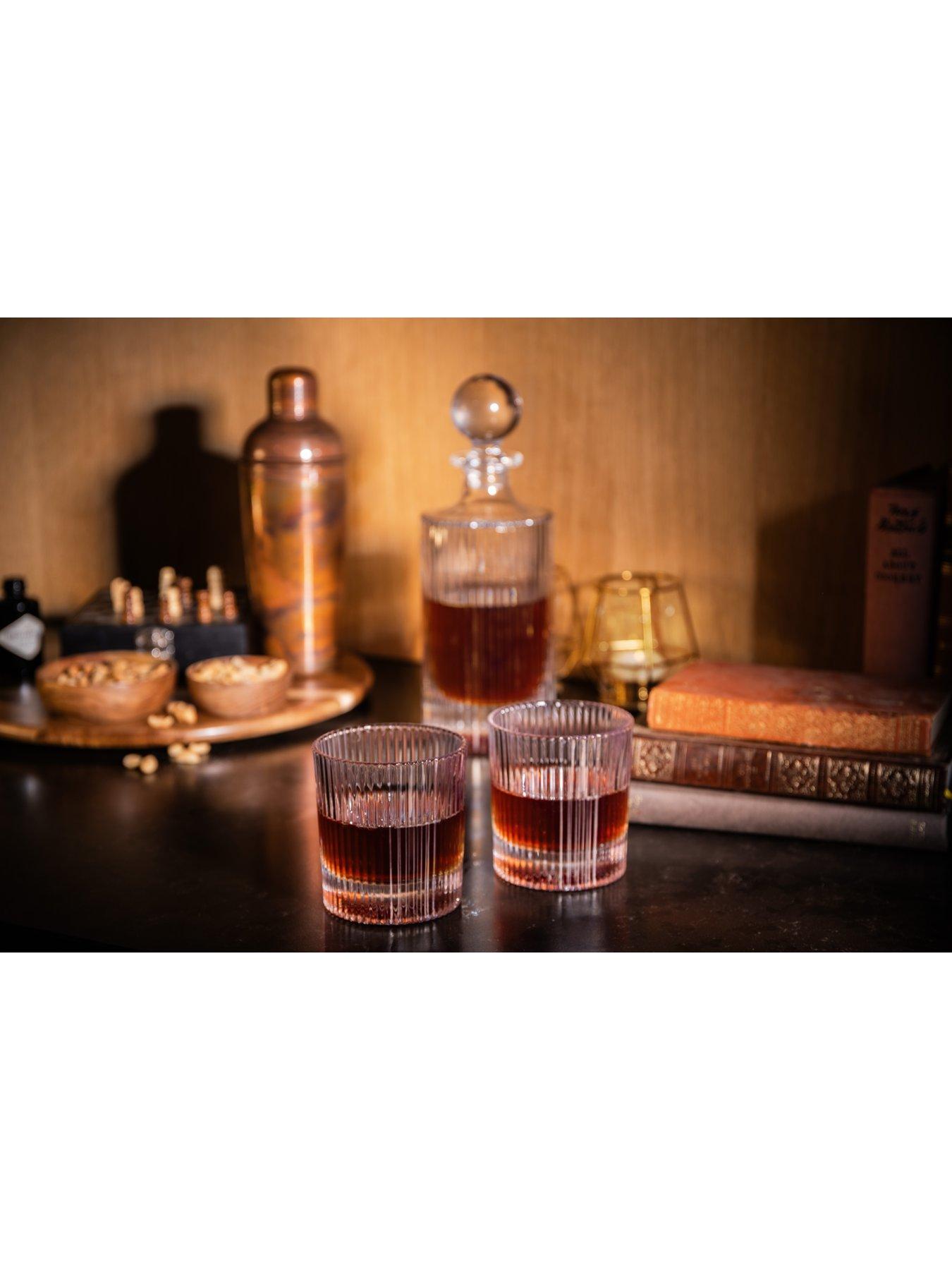 Image 6 of 7 of BarCraft Decanter Set 750ml Ribbed Glass