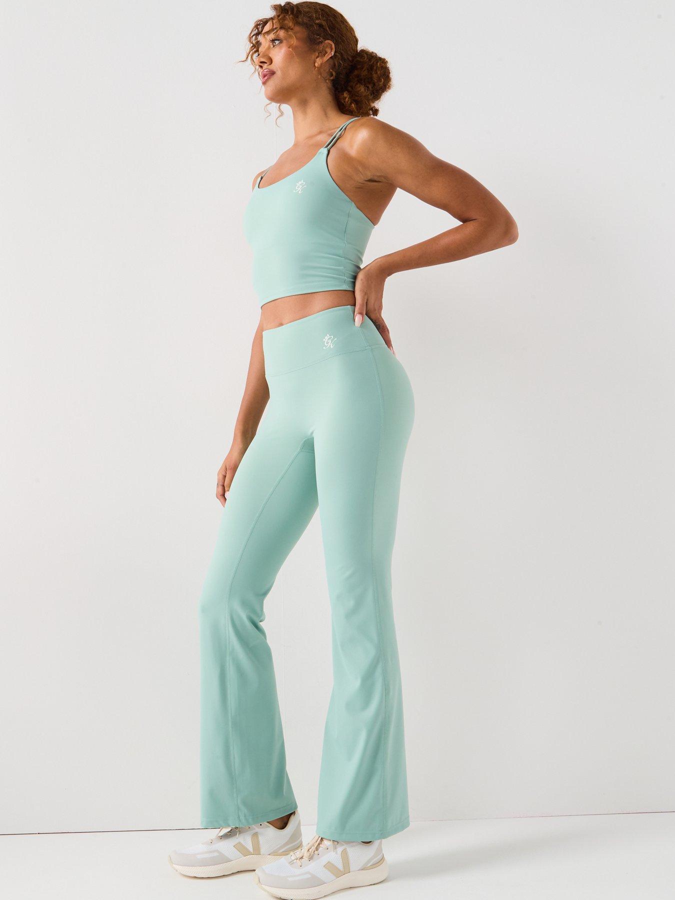 Image 5 of 6 of Gym King Womens 365 Regular Flared Trousers - Green