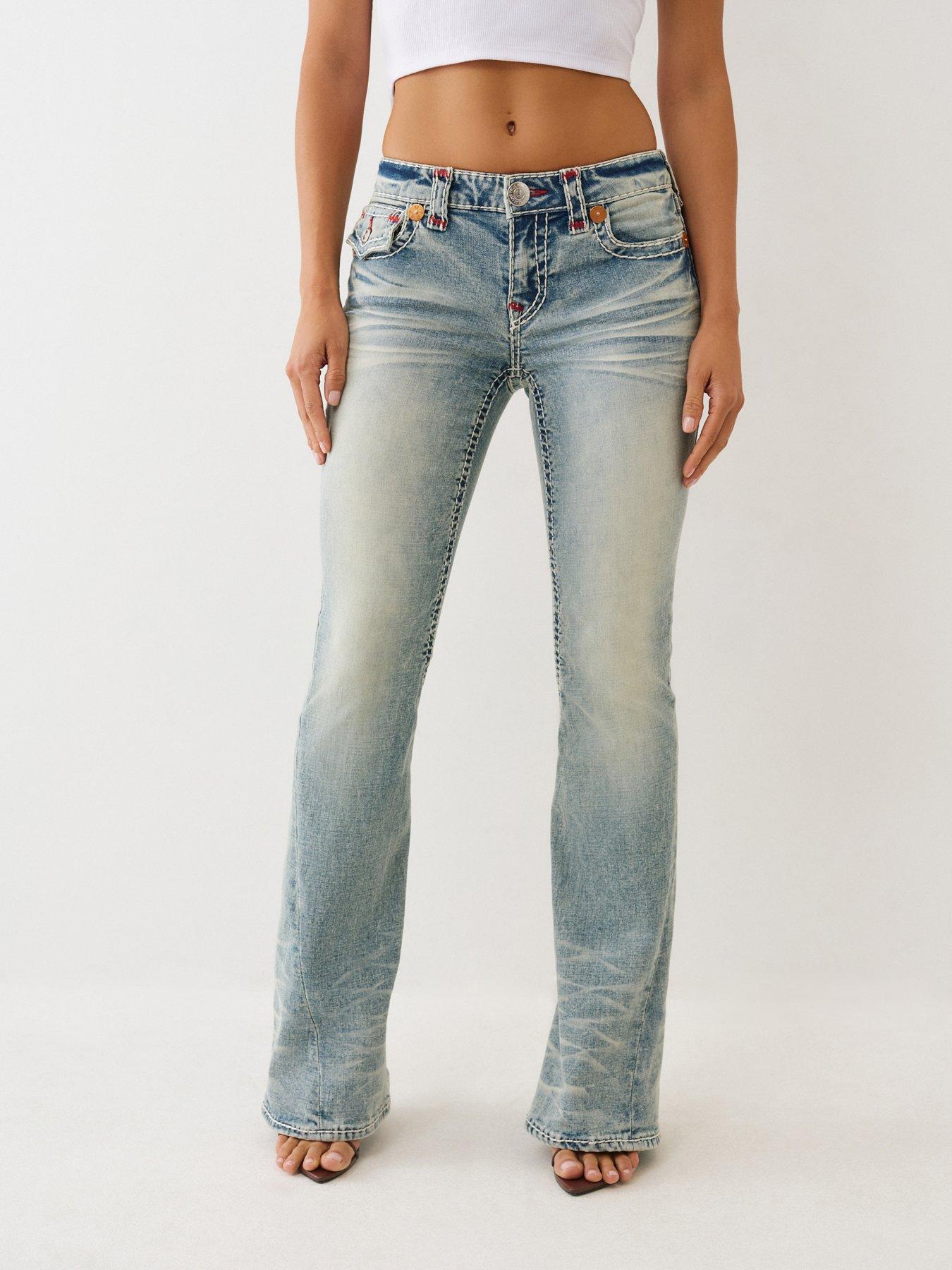 TRUE RELIGION Joey Low Rise Flare Flap Sup T? Jeans