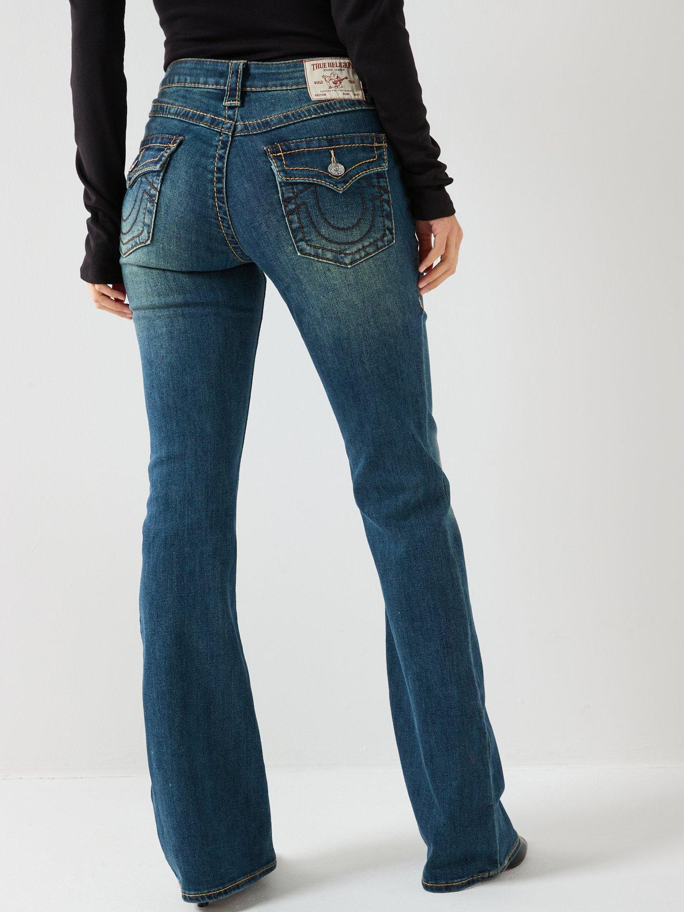 Image 2 of 5 of TRUE RELIGION Becca Bootcut Flap Big T Jeans - Dark Wash