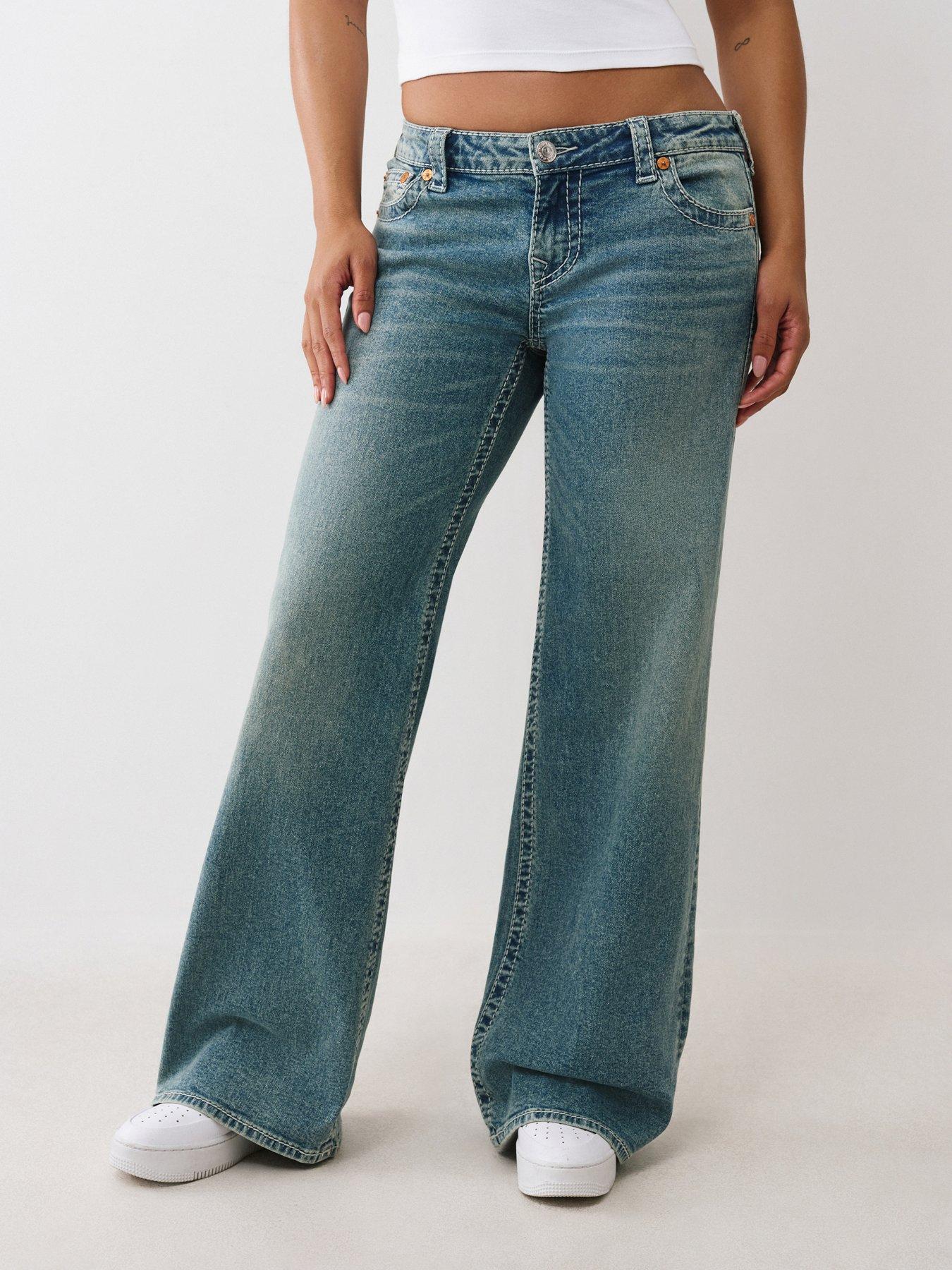TRUE RELIGION Bobbi Low Rise Baggy Jeans - Dark Wash