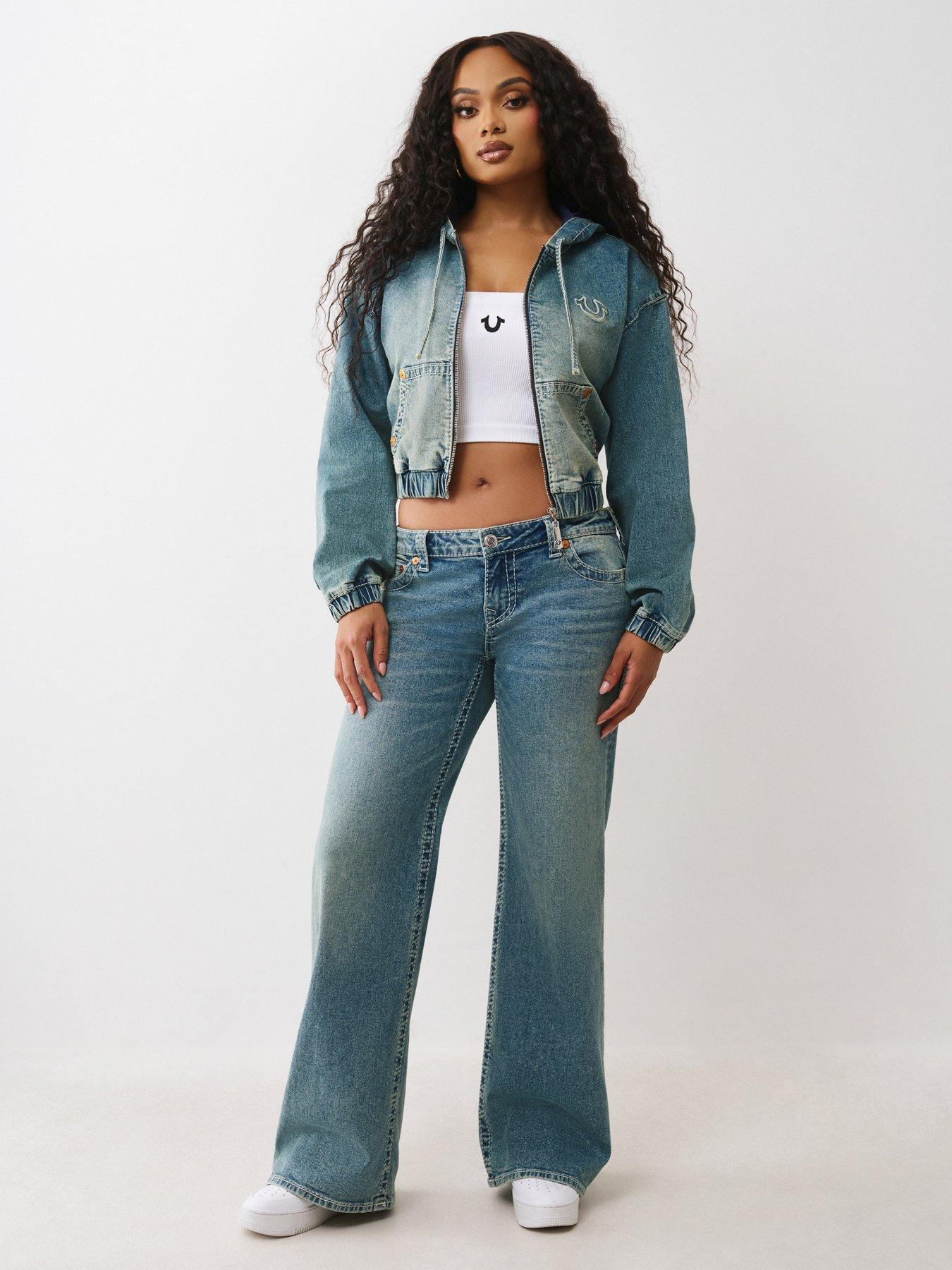 Image 3 of 6 of TRUE RELIGION Bobbi Low Rise Baggy Jeans - Dark Wash