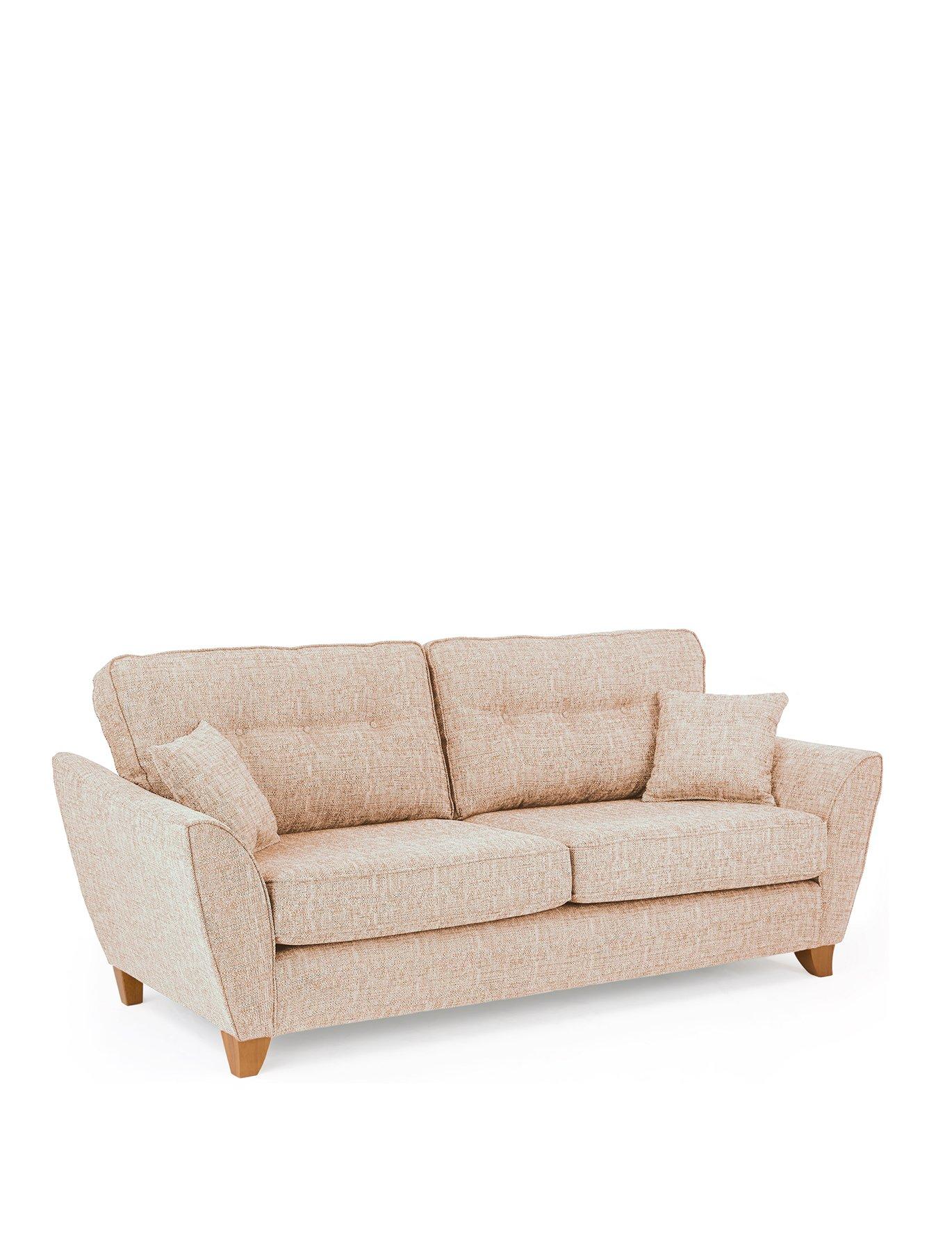 Image 3 of 6 of The Very Collection Halstow 3 Seater Fabric Sofa - Natural - Made to order in the UK