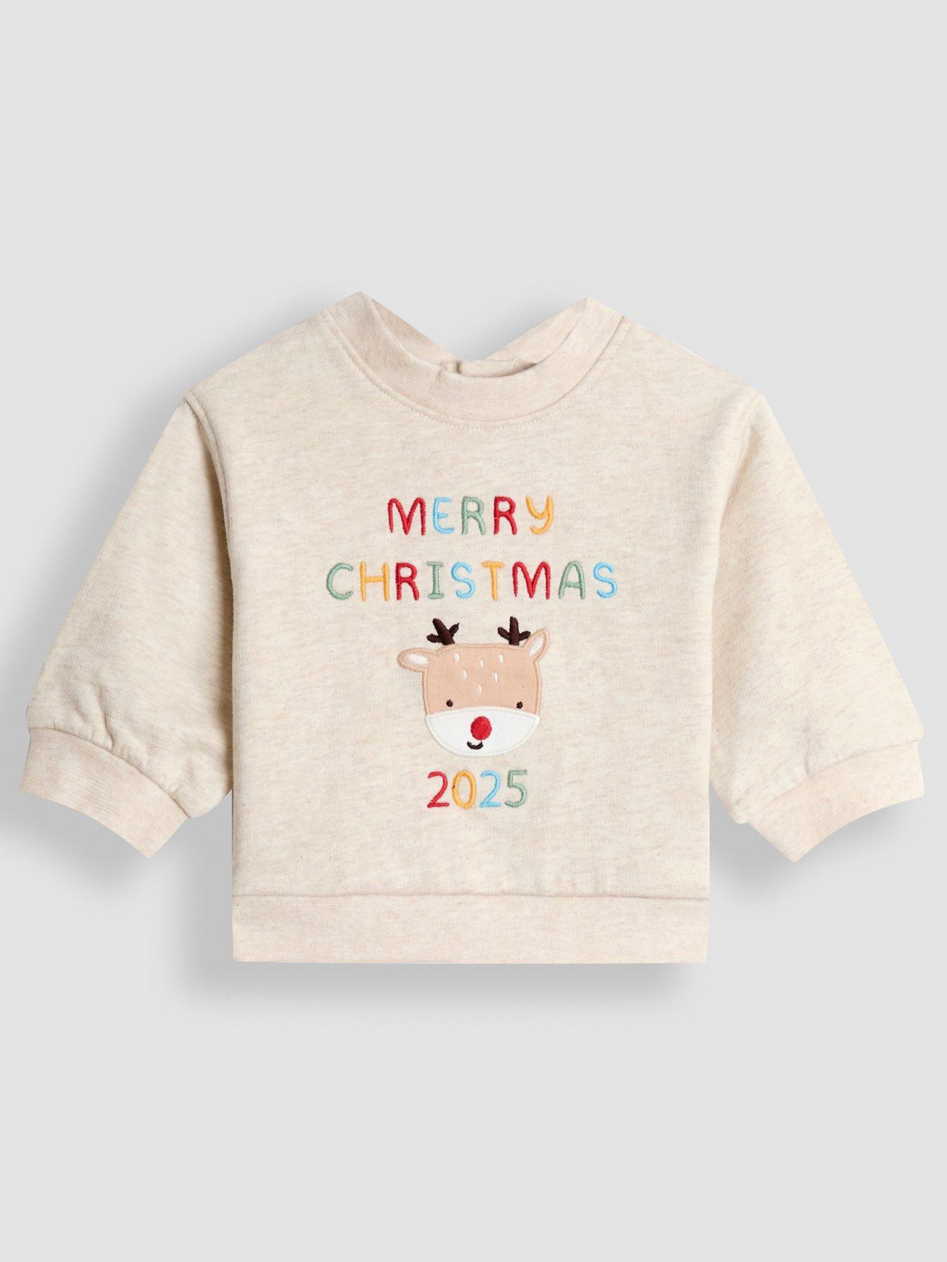 Image 2 of 6 of JoJo Maman Bebe Baby Unisex Christmas Sweatshirt And Legging Set - Multi