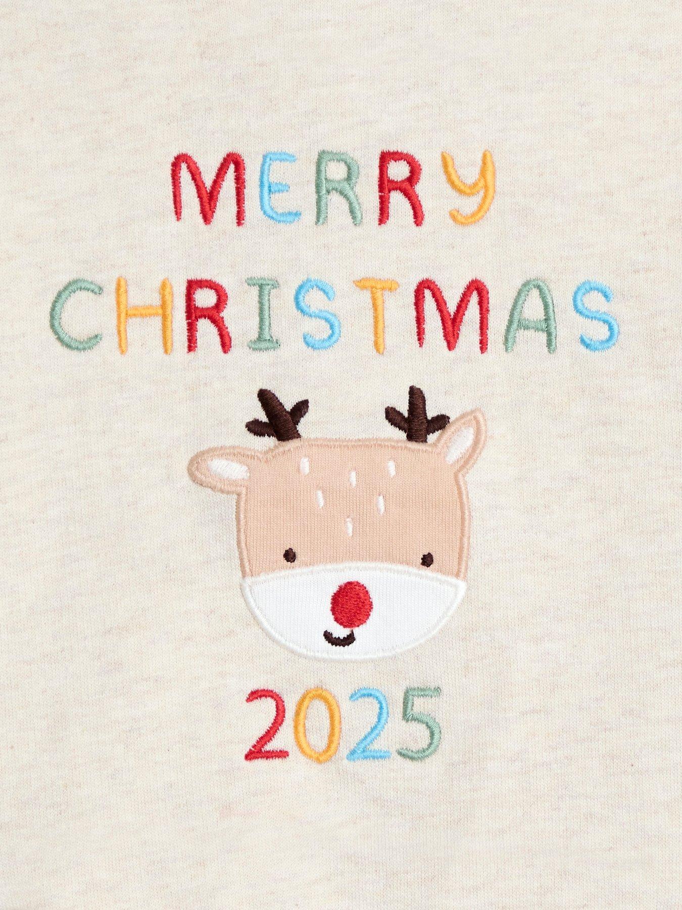 Image 6 of 6 of JoJo Maman Bebe Baby Unisex Christmas Sweatshirt And Legging Set - Multi