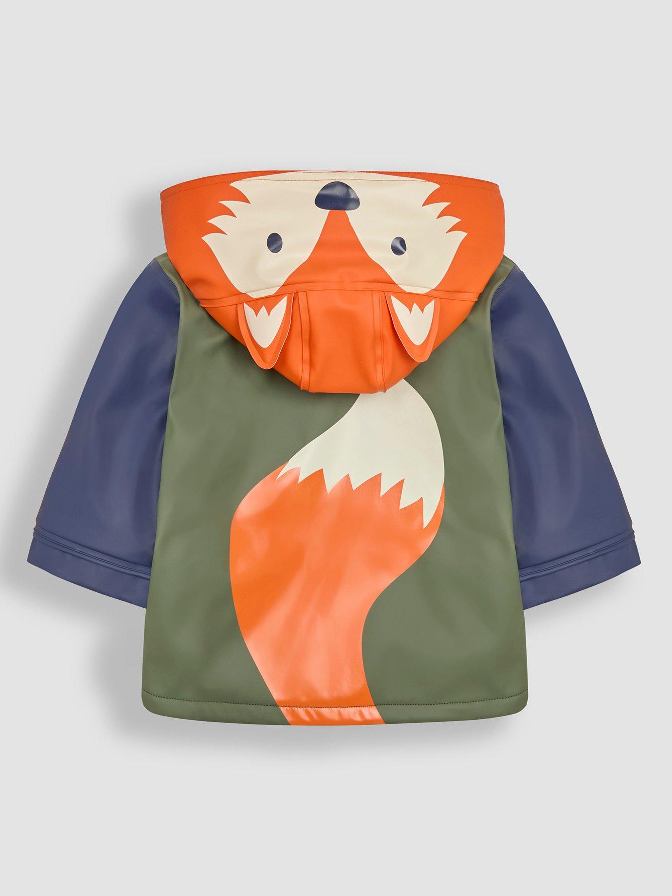  image of jojo-maman-bebe-toddler-unisex-fox-cosy-waterproof-jacket-khaki