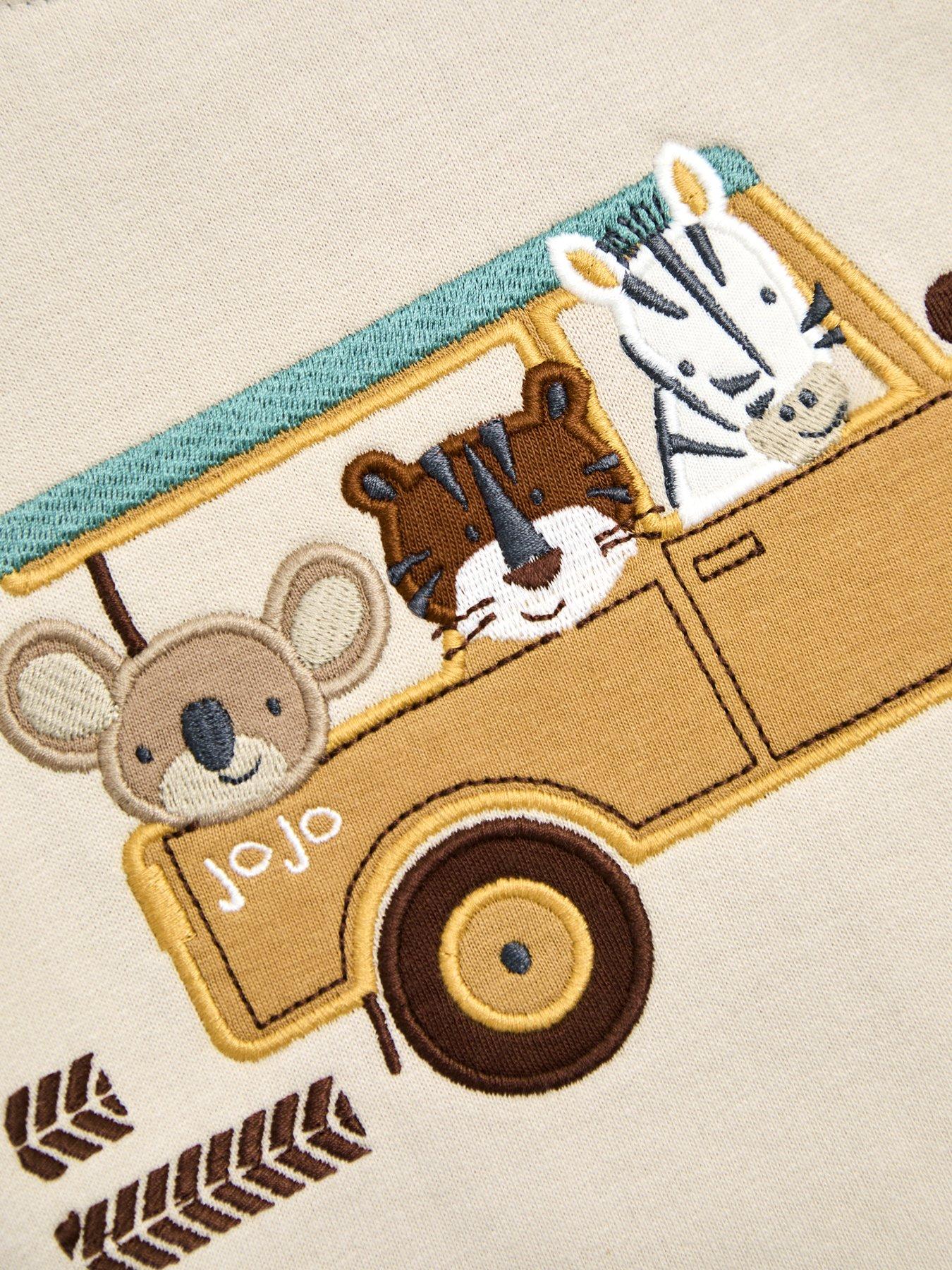 Image 6 of 6 of JoJo Maman Bebe Toddler Boys 2-Piece Safari Jeep Sweatshirt &amp; Joggers Set - Green