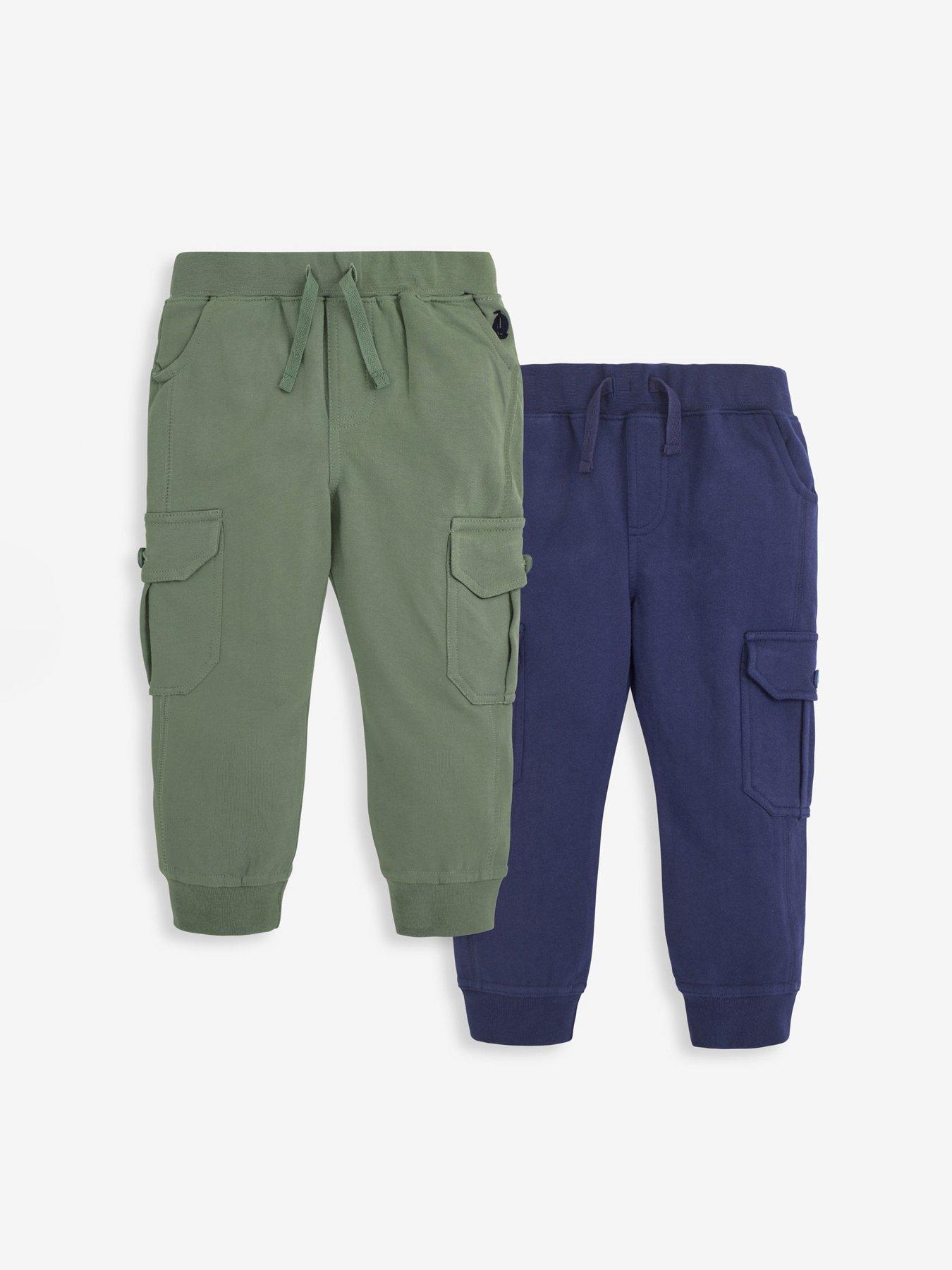  image of jojo-maman-bebe-toddler-boys-2-pack-cargo-joggers-navy