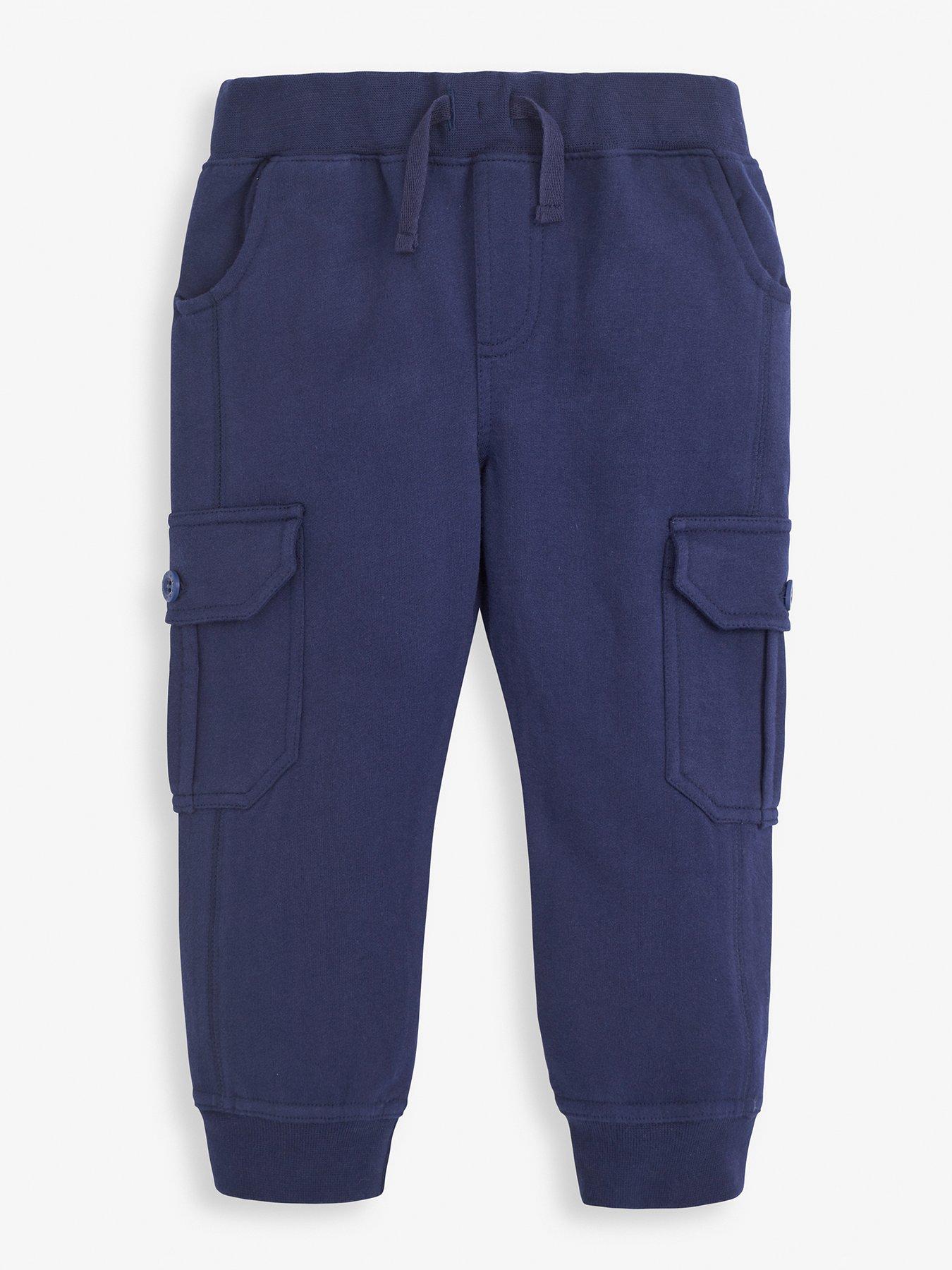  image of jojo-maman-bebe-toddler-boys-2-pack-cargo-joggers-navy