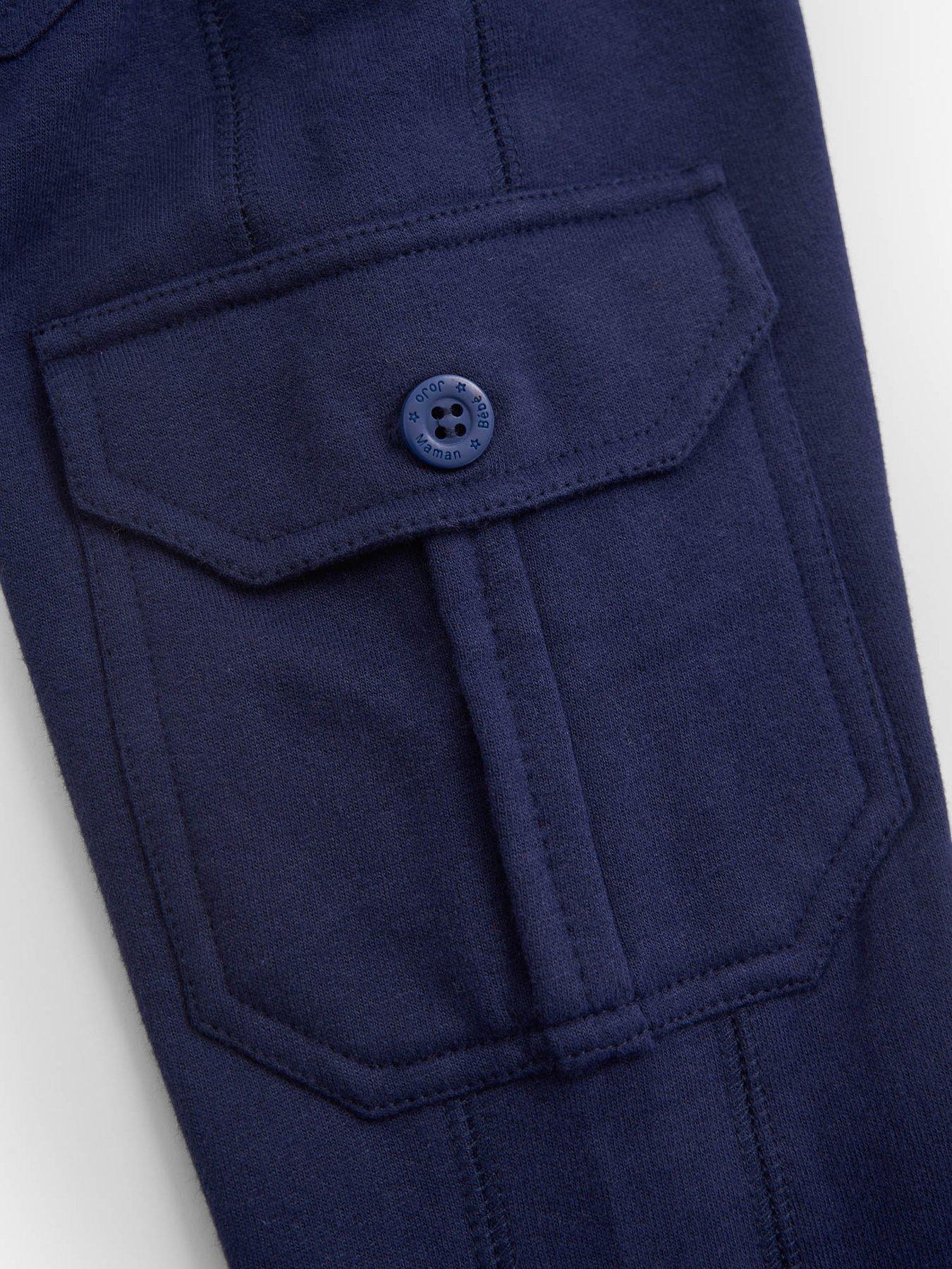  image of jojo-maman-bebe-toddler-boys-2-pack-cargo-joggers-navy