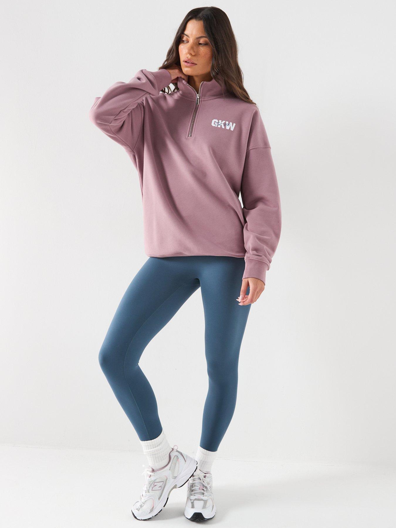  image of gym-king-womens-revive-14-zip-funnel-purple