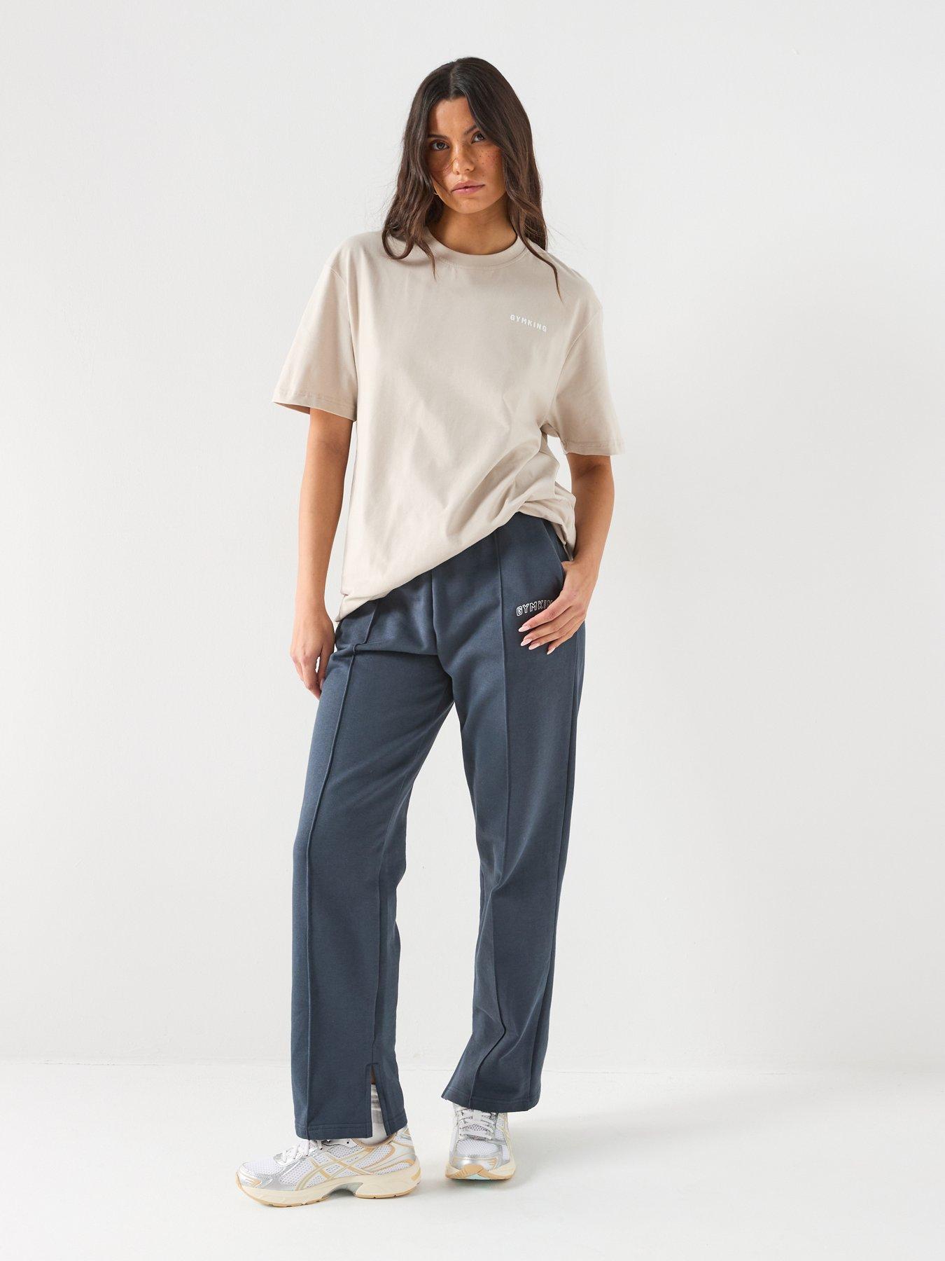  image of gym-king-womens-challenge-boyfriend-t-shirt-beige