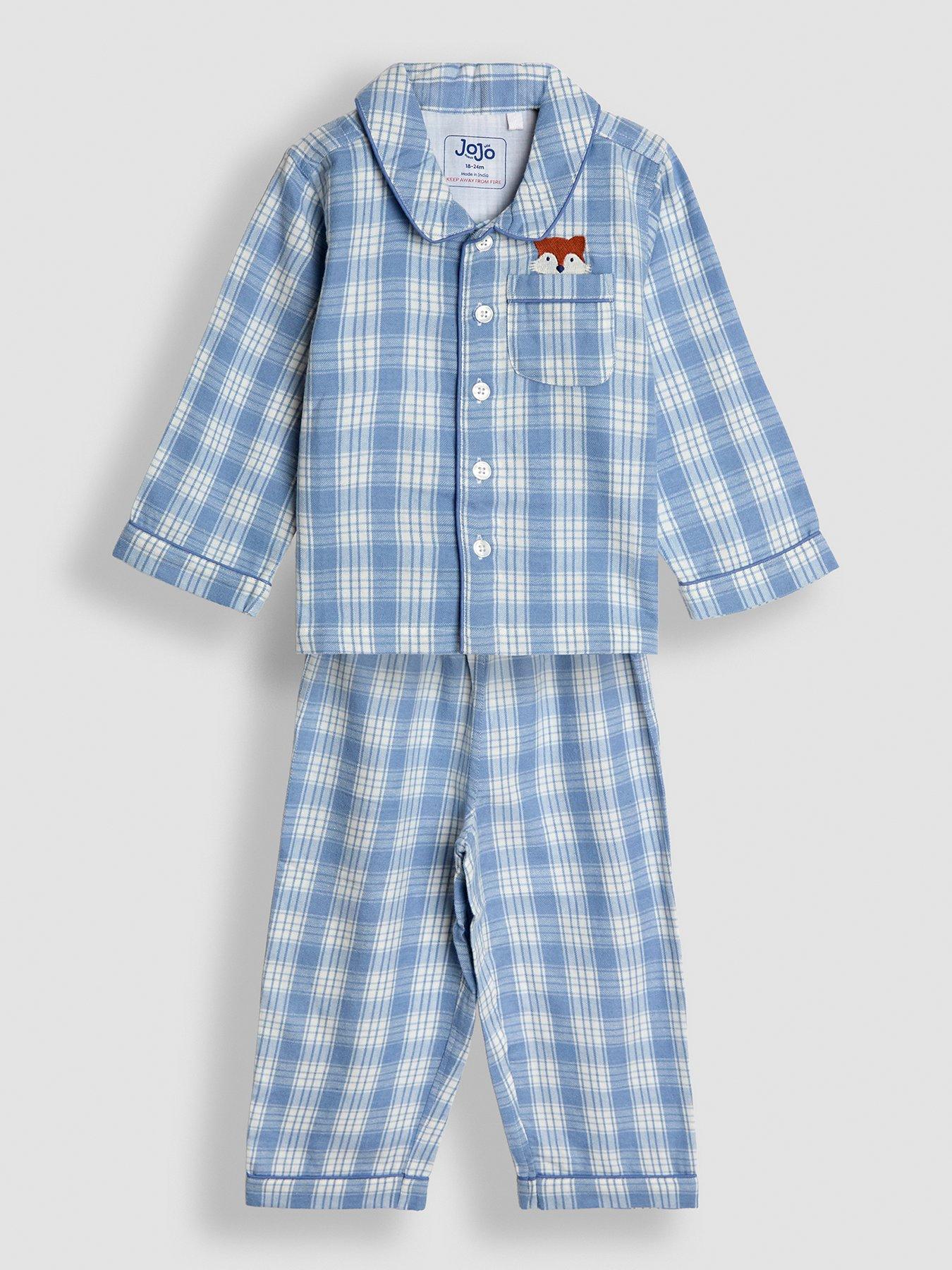 jojo-maman-bebe-toddler-boys-woven-check-fox-character-pyjamas-blue