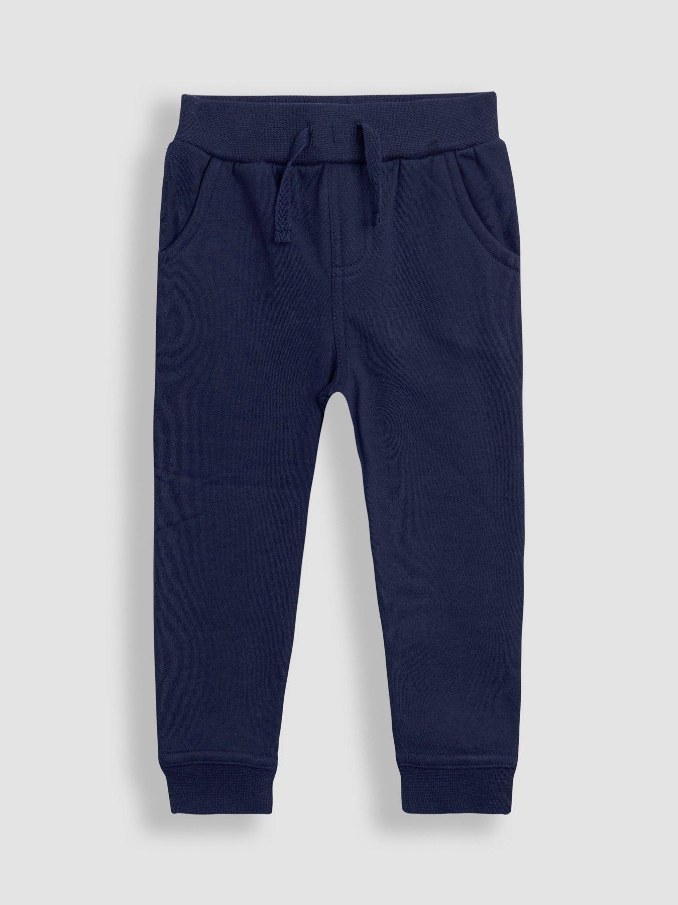 Image 5 of 5 of JoJo Maman Bebe Toddler Boys 2-Pack Tractor Applique Knee &amp; Plain Joggers - Green
