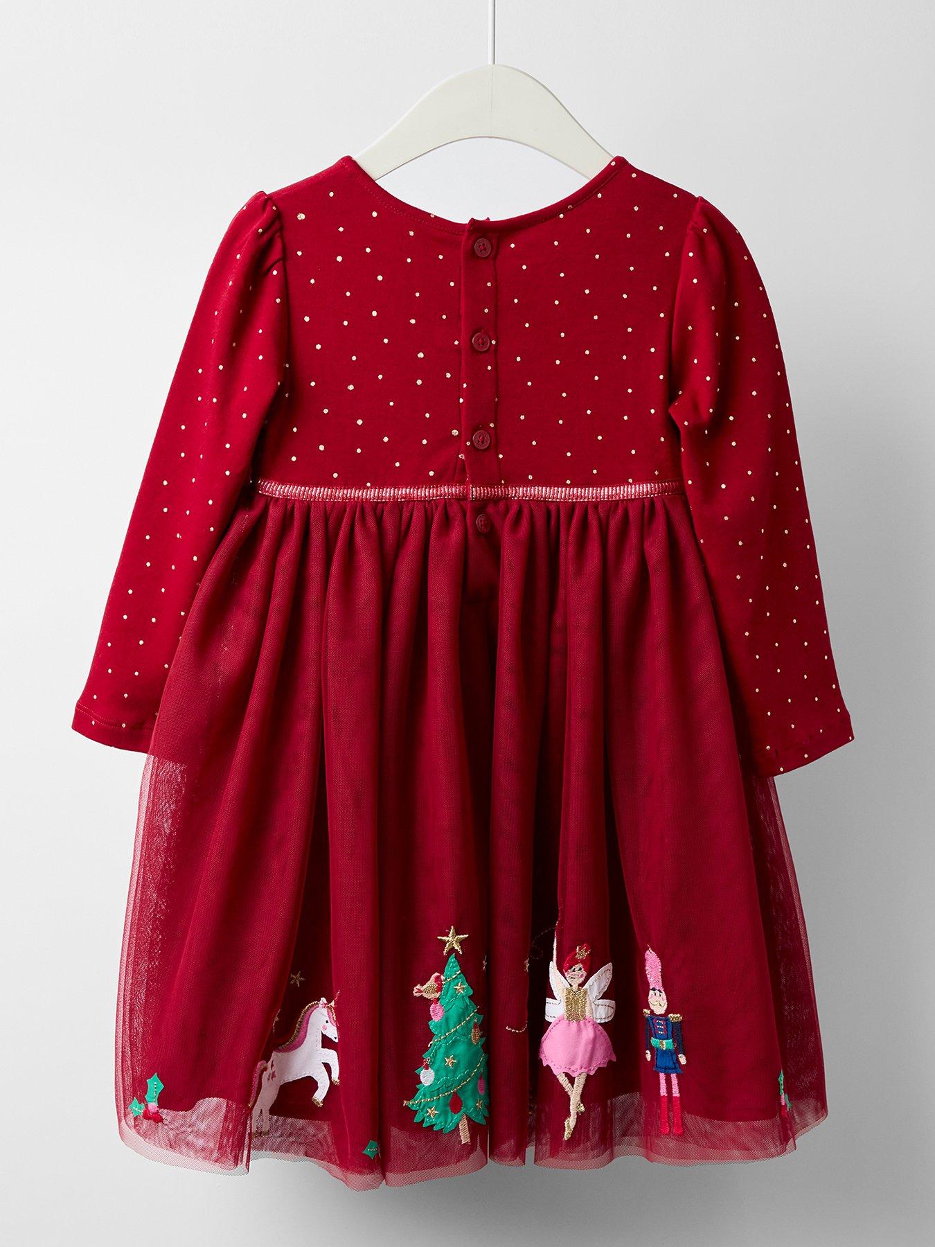  image of jojo-maman-bebe-toddler-girls-christmas-friends-applique-tulle-party-dress-red