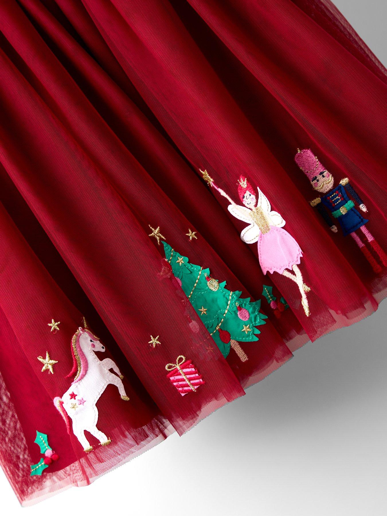  image of jojo-maman-bebe-toddler-girls-christmas-friends-applique-tulle-party-dress-red