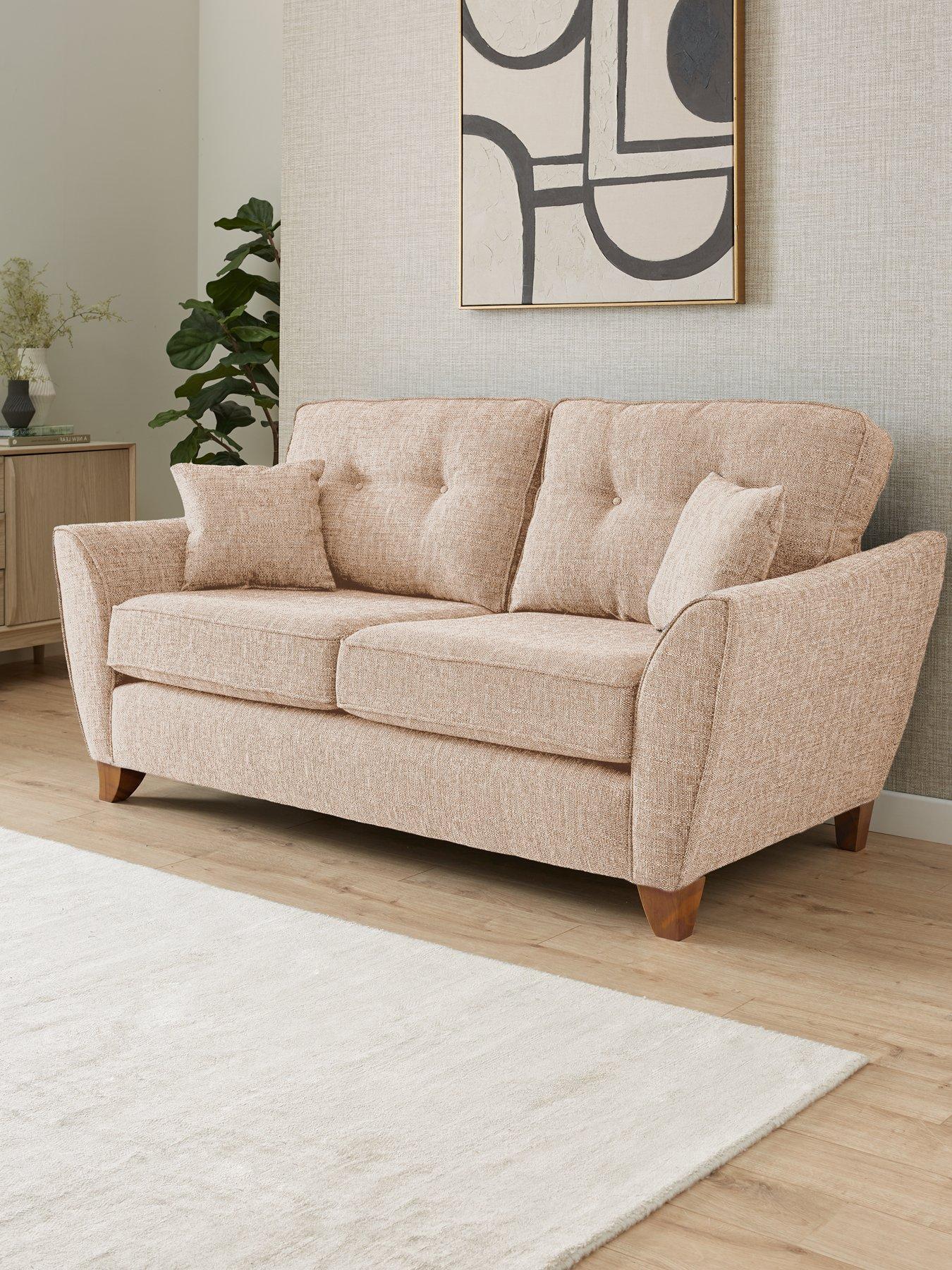 undefined Halstow 2 Seater Fabric Sofa - Natural - Made to order in the UK