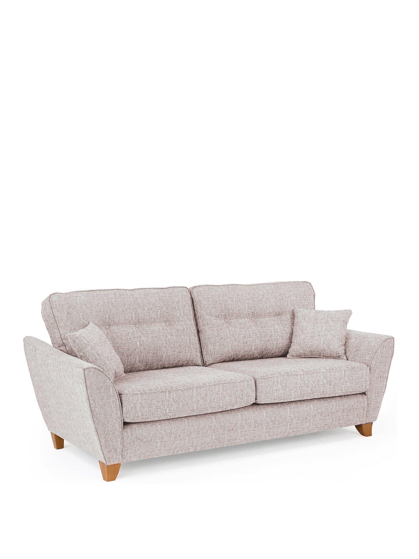 Image 3 of 6 of Very Home Halstow Fabric 3 Seater + 2 Seater Sofa Set (Buy &amp; SAVE!) - Silver -&nbsp;Made to order in the UK