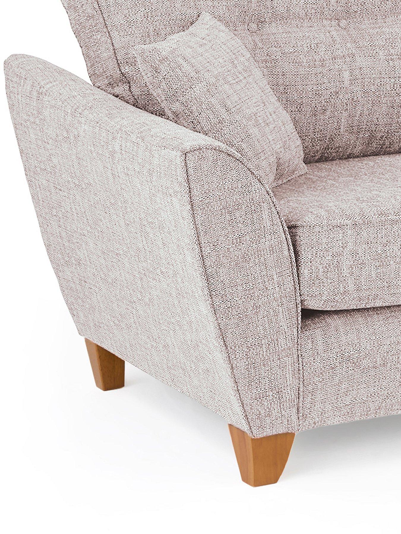 Image 5 of 6 of Very Home Halstow Fabric 3 Seater + 2 Seater Sofa Set (Buy &amp; SAVE!) - Silver -&nbsp;Made to order in the UK