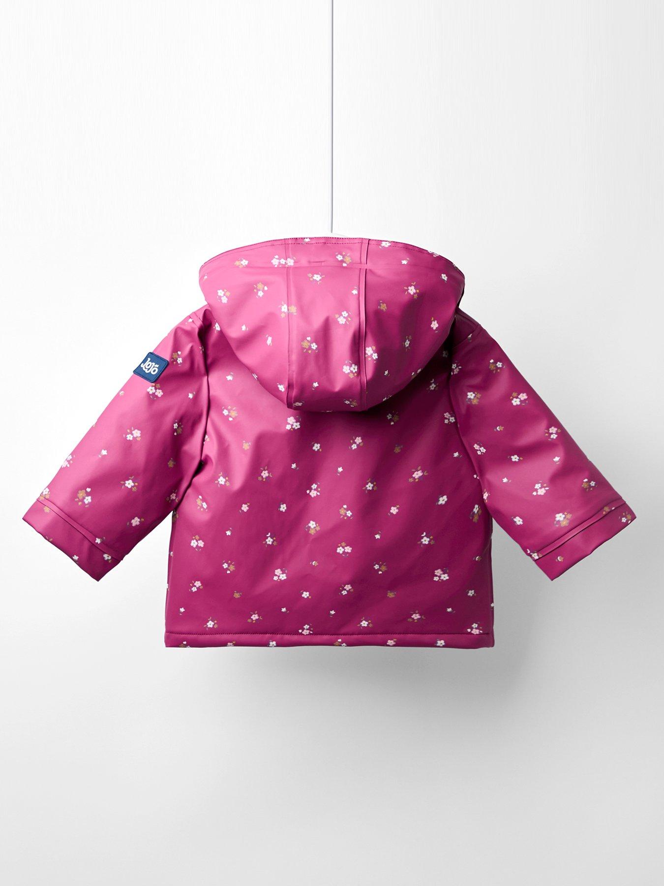  image of jojo-maman-bebe-toddler-girls-waterproof-jacket-red