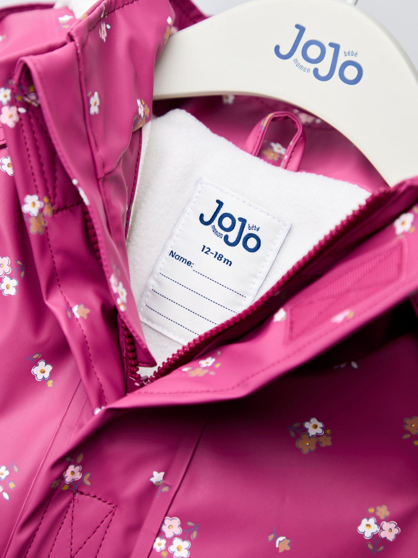  image of jojo-maman-bebe-toddler-girls-waterproof-jacket-red