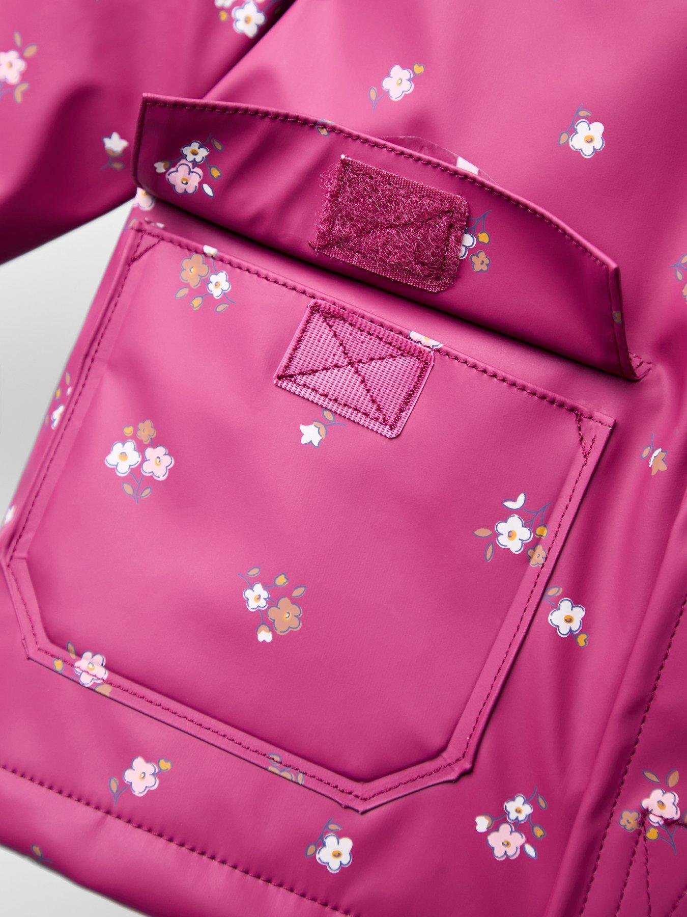  image of jojo-maman-bebe-toddler-girls-waterproof-jacket-red