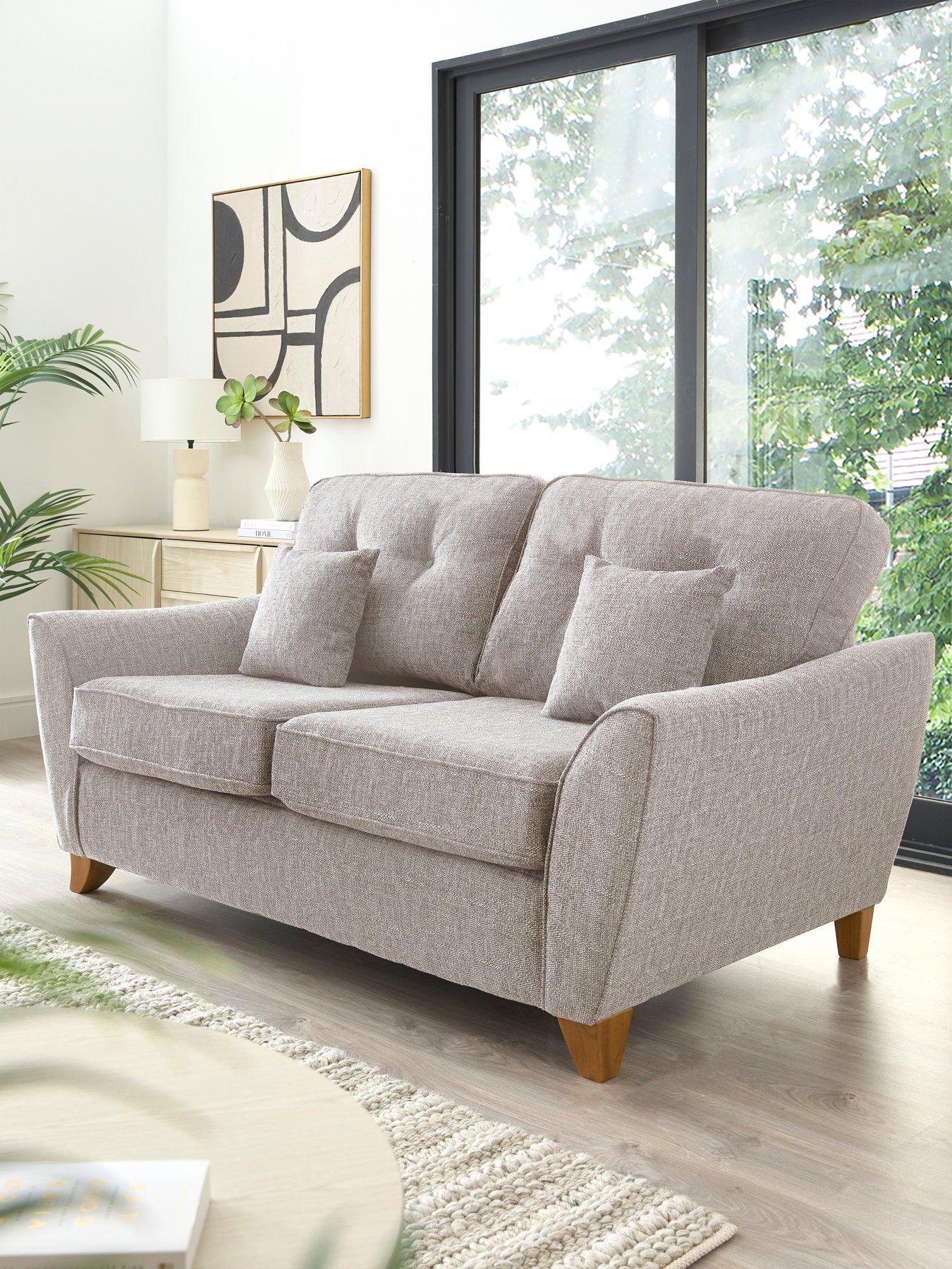 The Very Collection Halstow 3 Seater Fabric Sofa Bed - Silver - Made to order in the UK