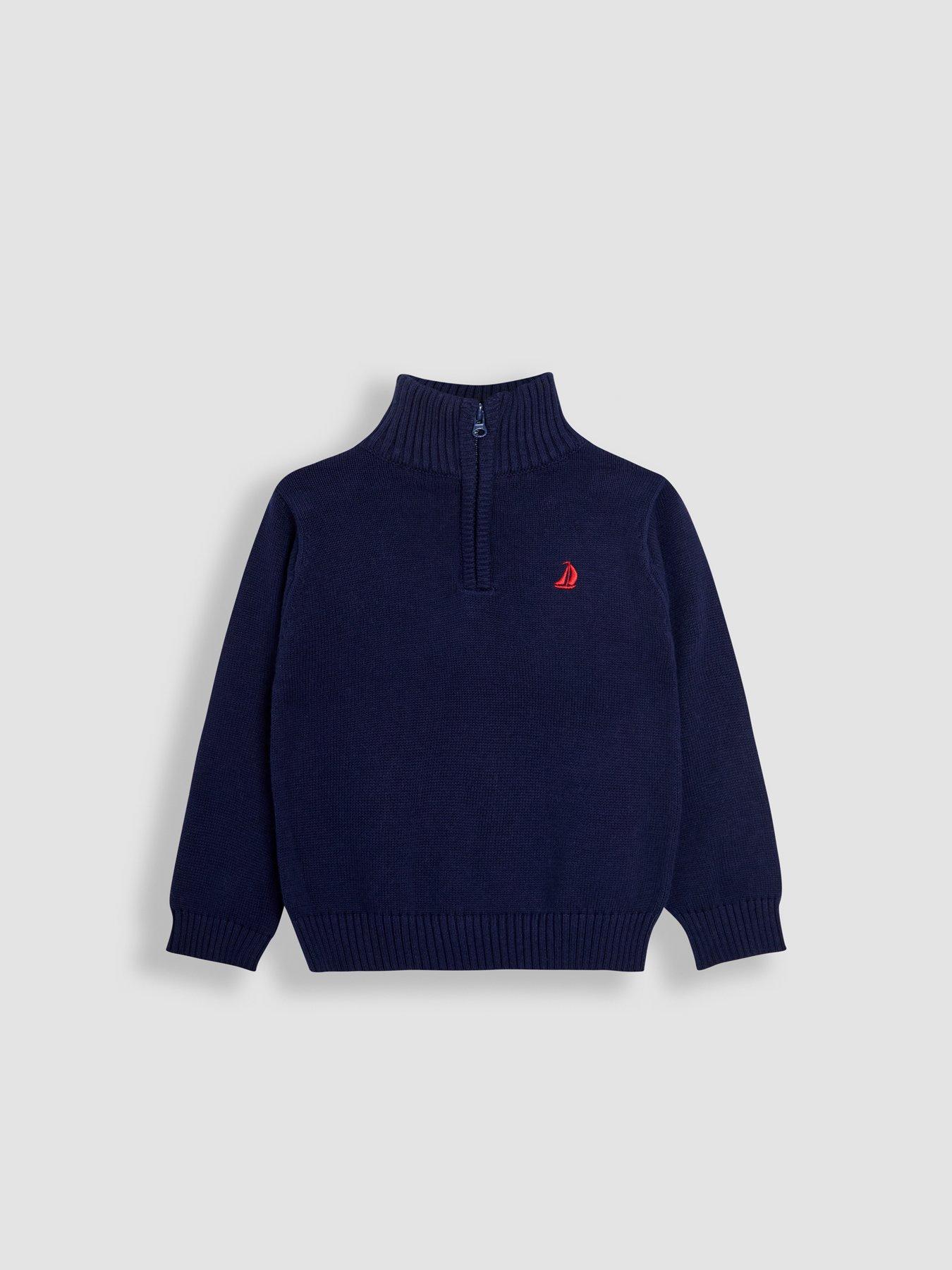undefined Toddler Boys Classic Half Zip Jumper - Navy
