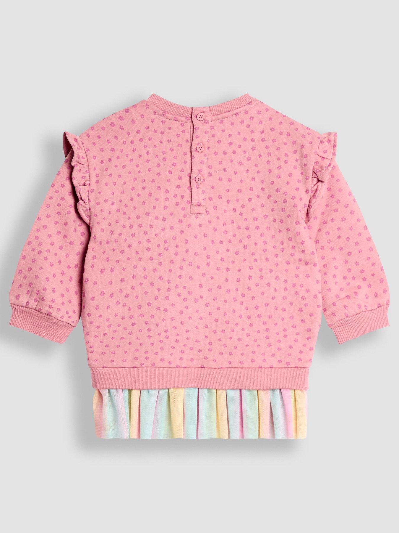back image of jojo-maman-bebe-toddler-girls-unicorn-amp-rainbow-tulle-sweatshirt-amp-leggings-set-pink