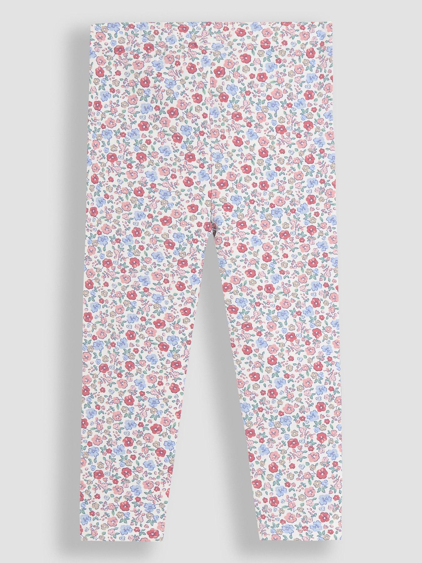 Image 3 of 5 of JoJo Maman Bebe Toddler Girls 2-Pack Ditsy Floral Leggings - Pink