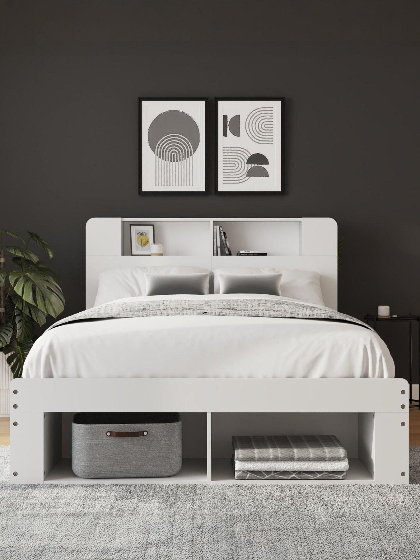 Image 1 of 7 of GFW Anya 135cm Wooden Ottoman Bed White