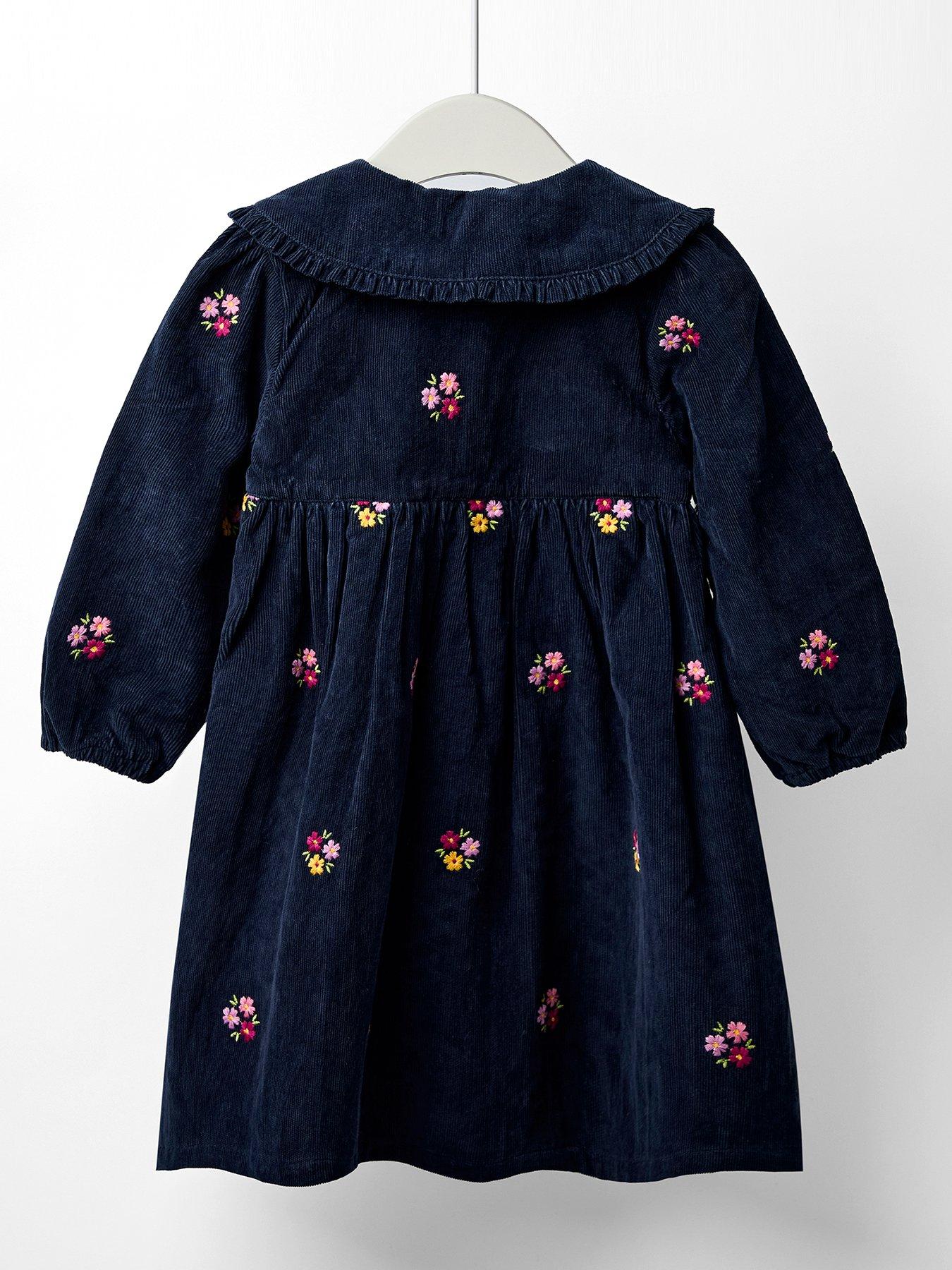  image of jojo-maman-bebe-toddler-girls-floral-embroidered-button-through-dress-multi