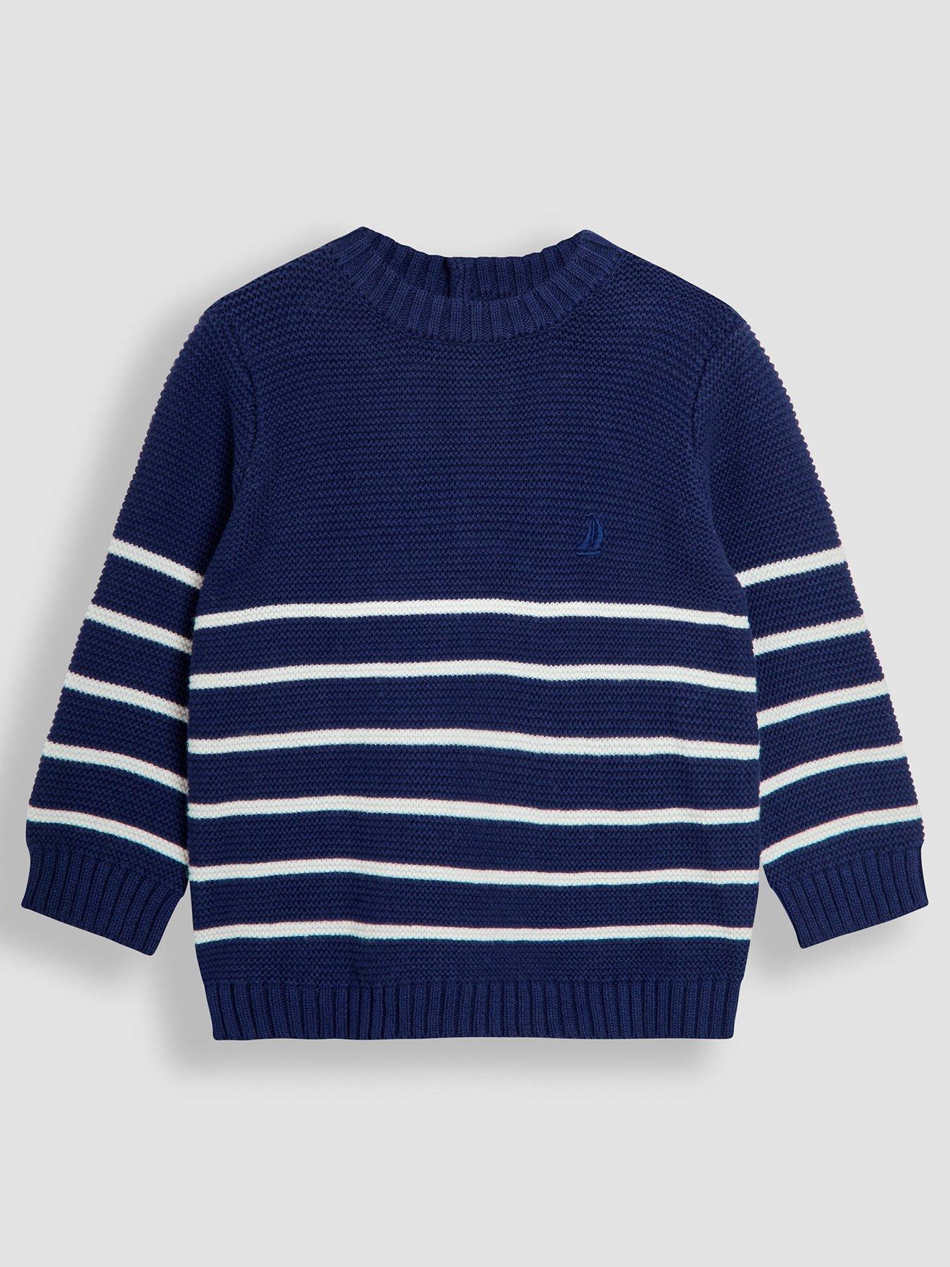 undefined Toddler Boys Classic Stripe Jumper - Navy