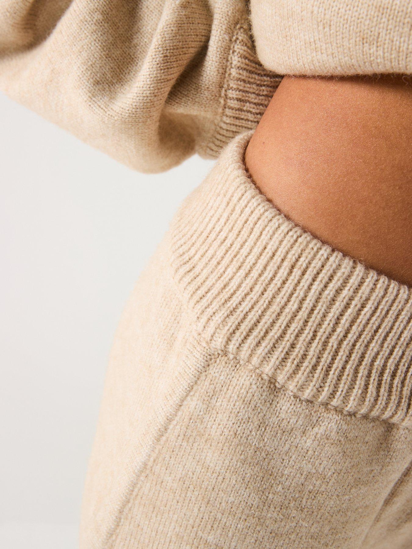 Image 5 of 6 of Gym King Womens Restore Knit Straight Leg Jogger - Beige