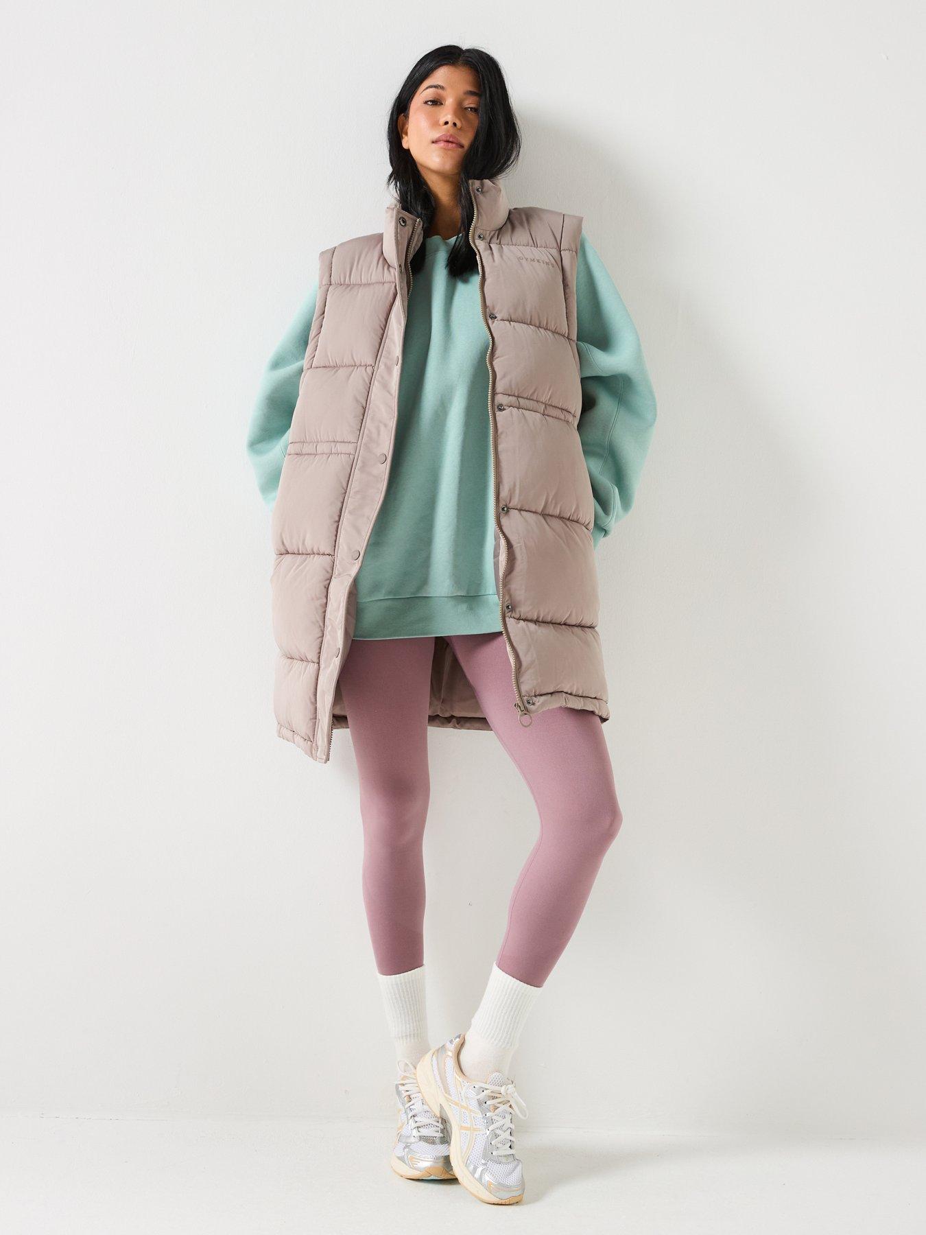  image of gym-king-womens-padded-longline-gilet-brown