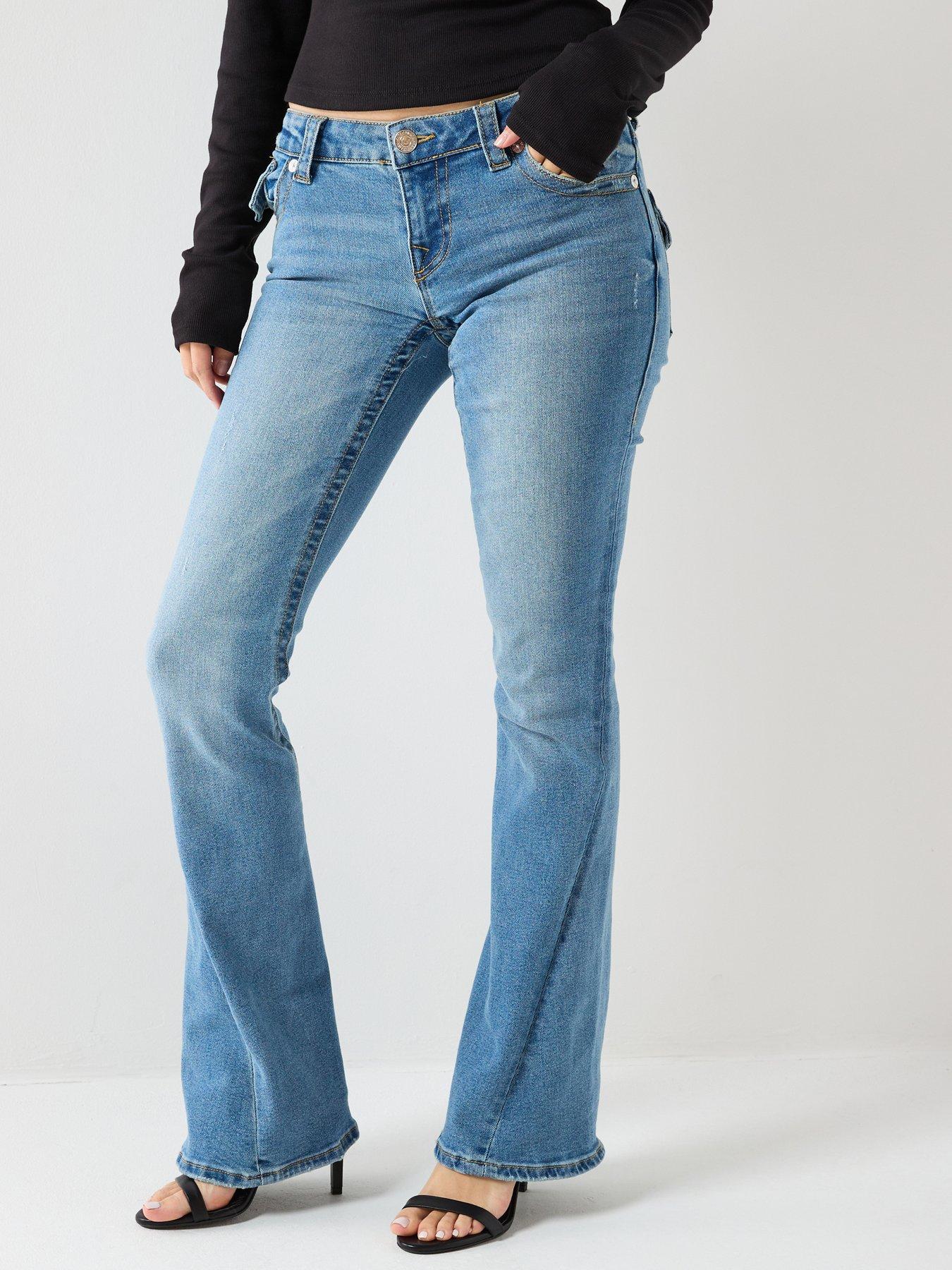 front image of true-religion-joey-low-rise-flare-flap-jeans-light-wash