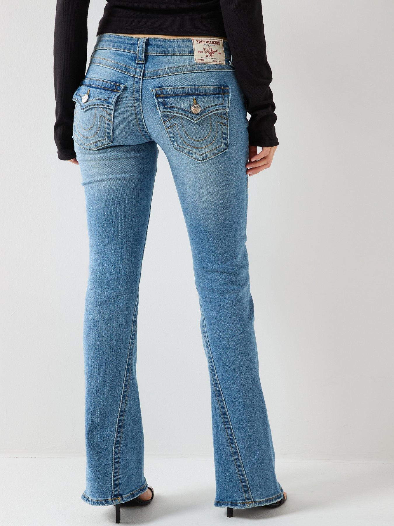  image of true-religion-joey-low-rise-flare-flap-jeans-light-wash