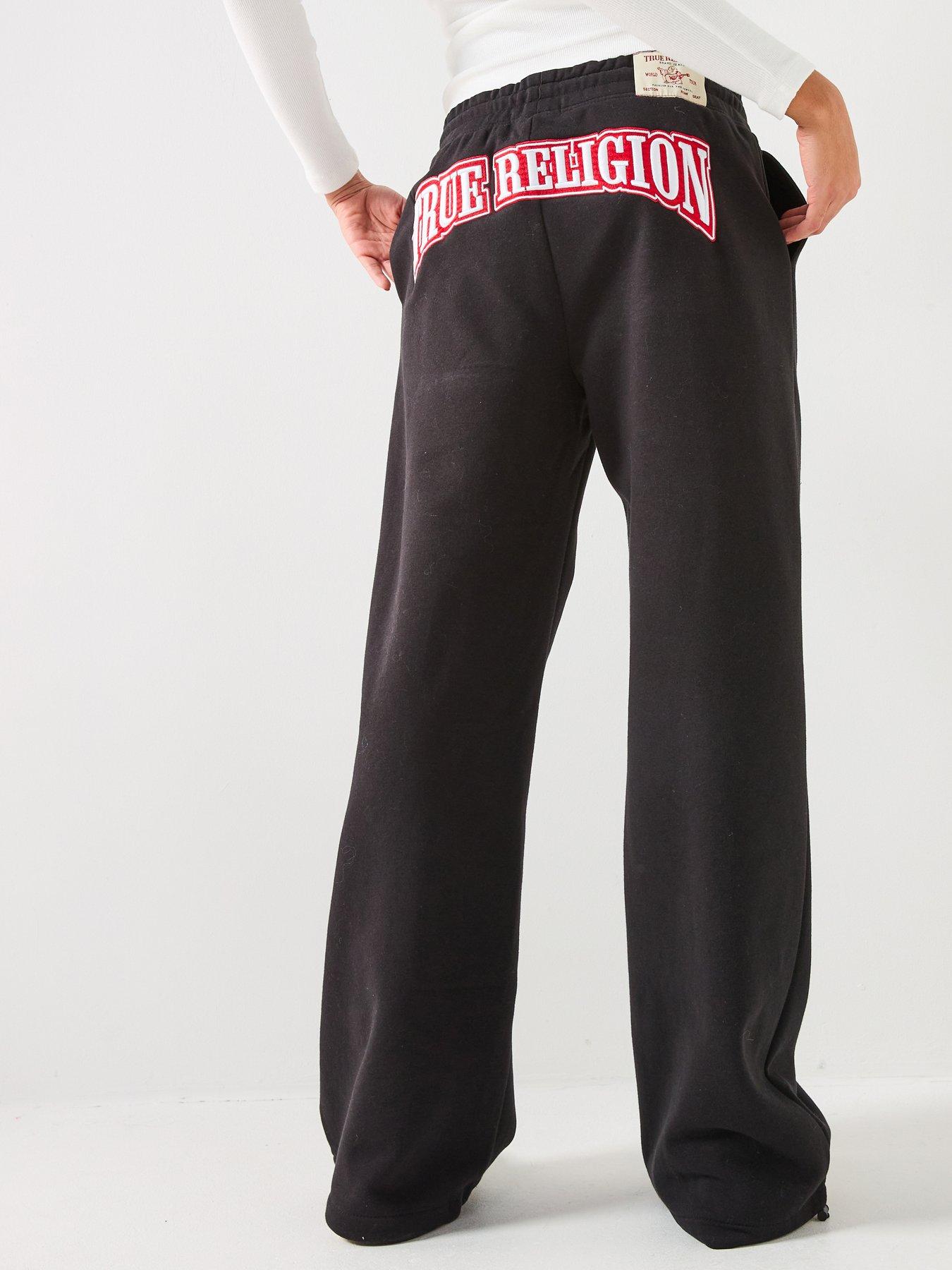  image of true-religion-embroidered-cinched-sweatpants-black