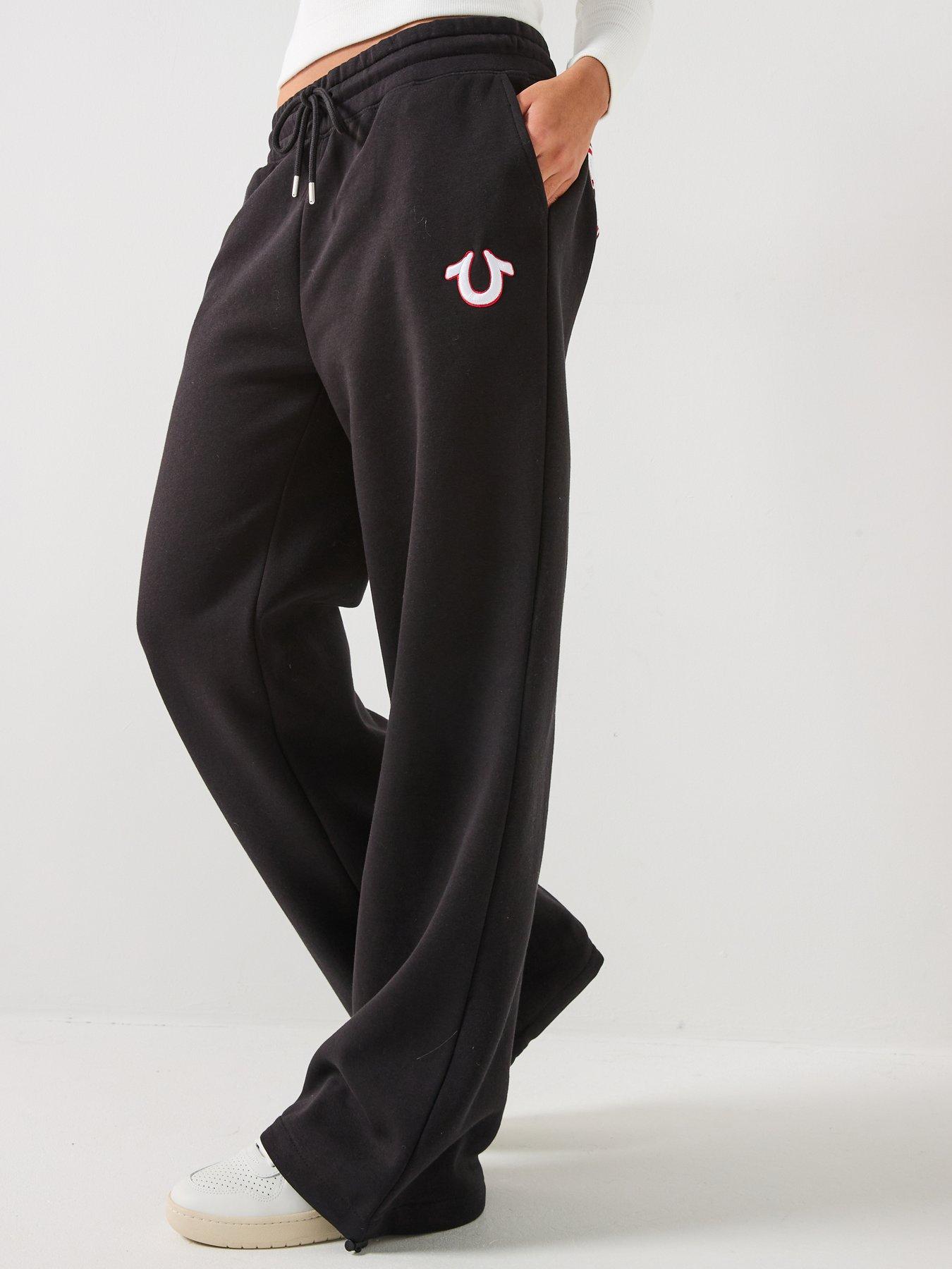  image of true-religion-embroidered-cinched-sweatpants-black