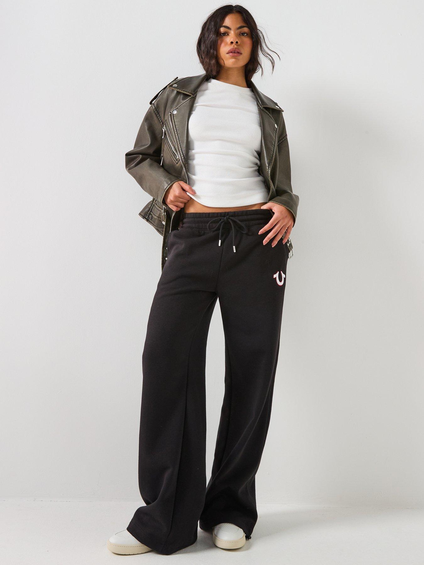  image of true-religion-embroidered-cinched-sweatpants-black